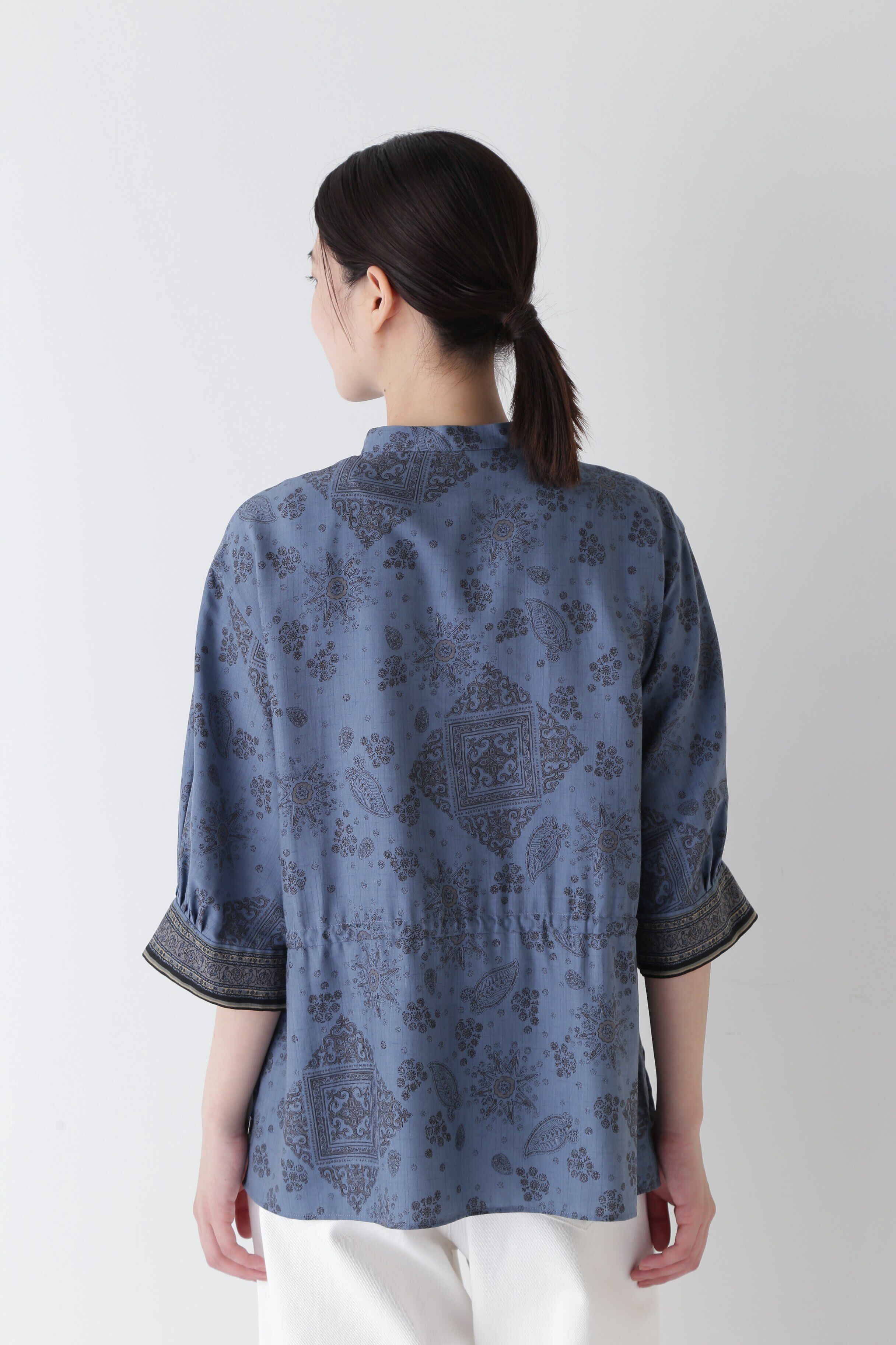  「◆モロッカンプリントウエストギャザーブラウス」|シャツ・ブラウス|