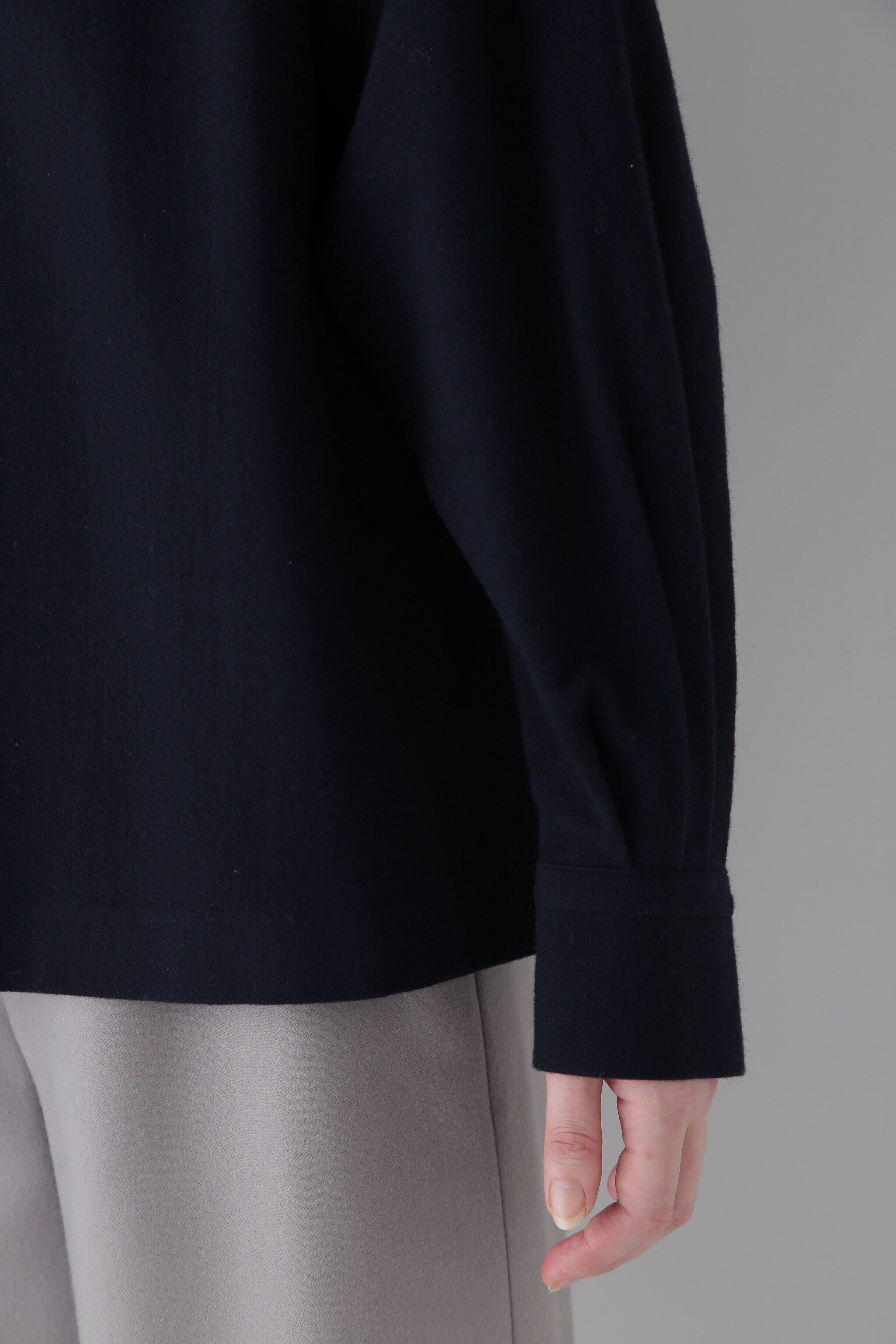  「◆セミ梳毛ツイルブラウス」|シャツ・ブラウス|