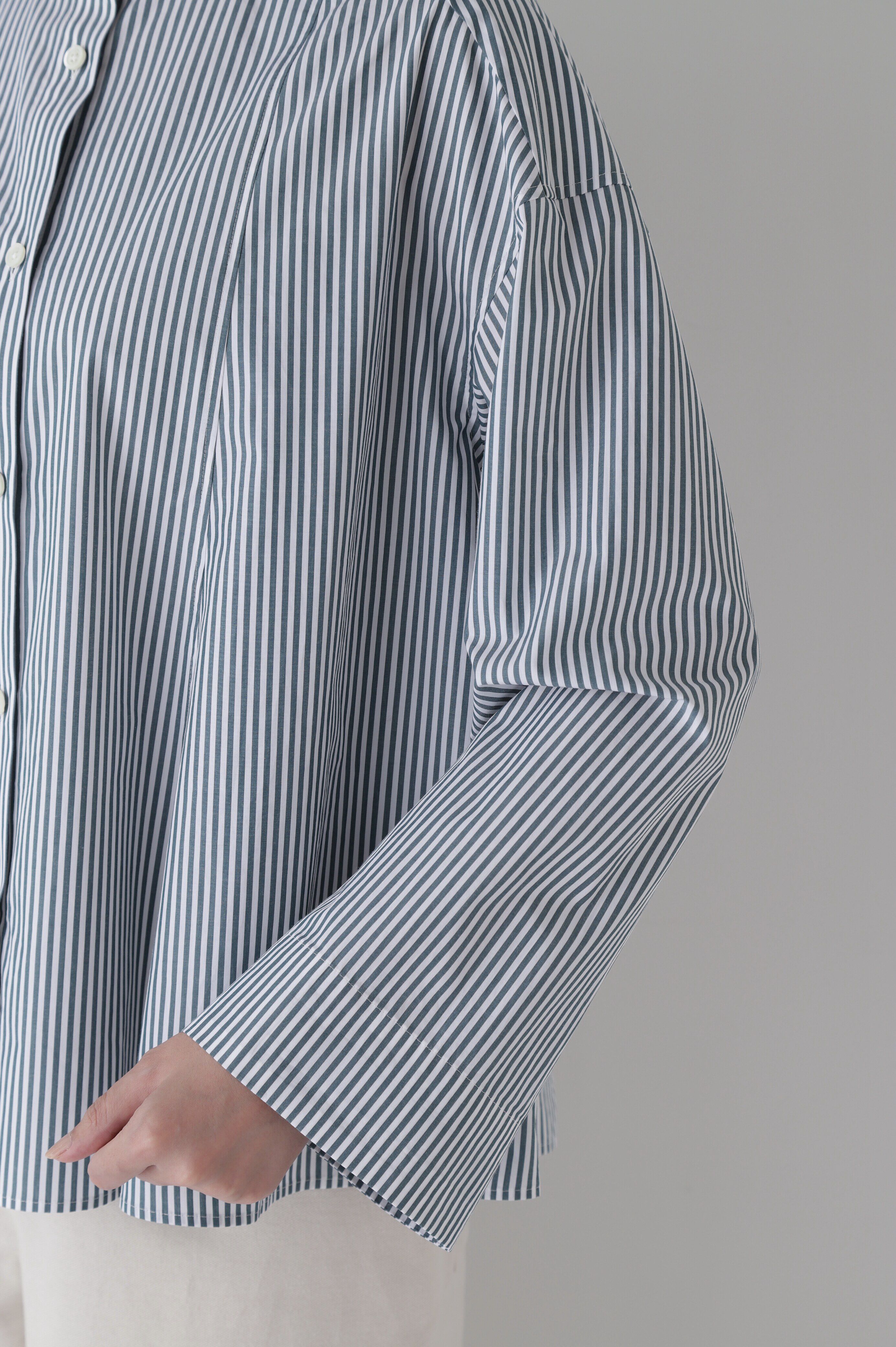  「◆バンドカラーオーバーブラウス」|シャツ・ブラウス|