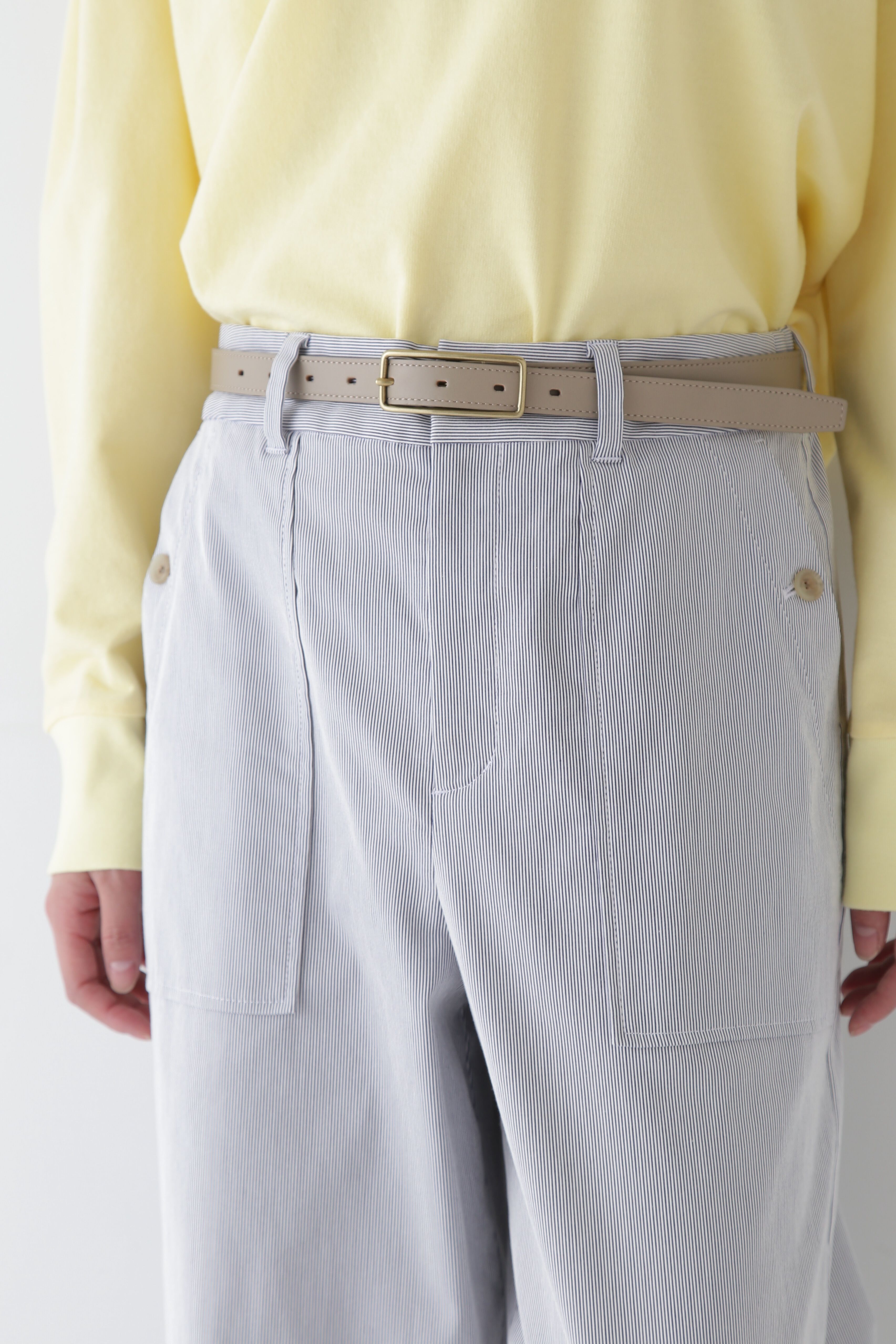  「表革ベルト」|ベルト|グレージュ2