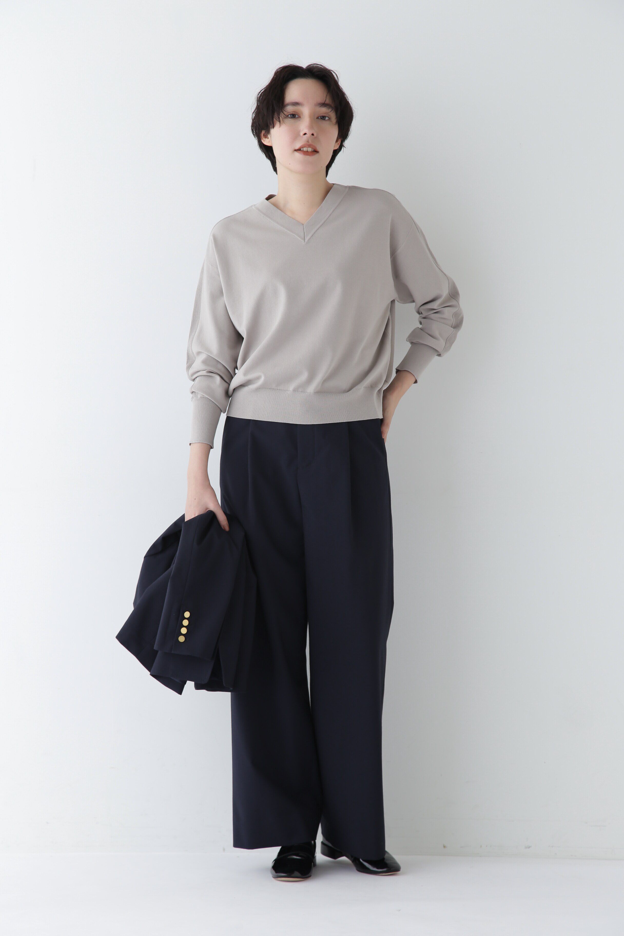  「◆Ｐレーヨン麻ポプリンマーベルトセミワイドパンツ」|その他|