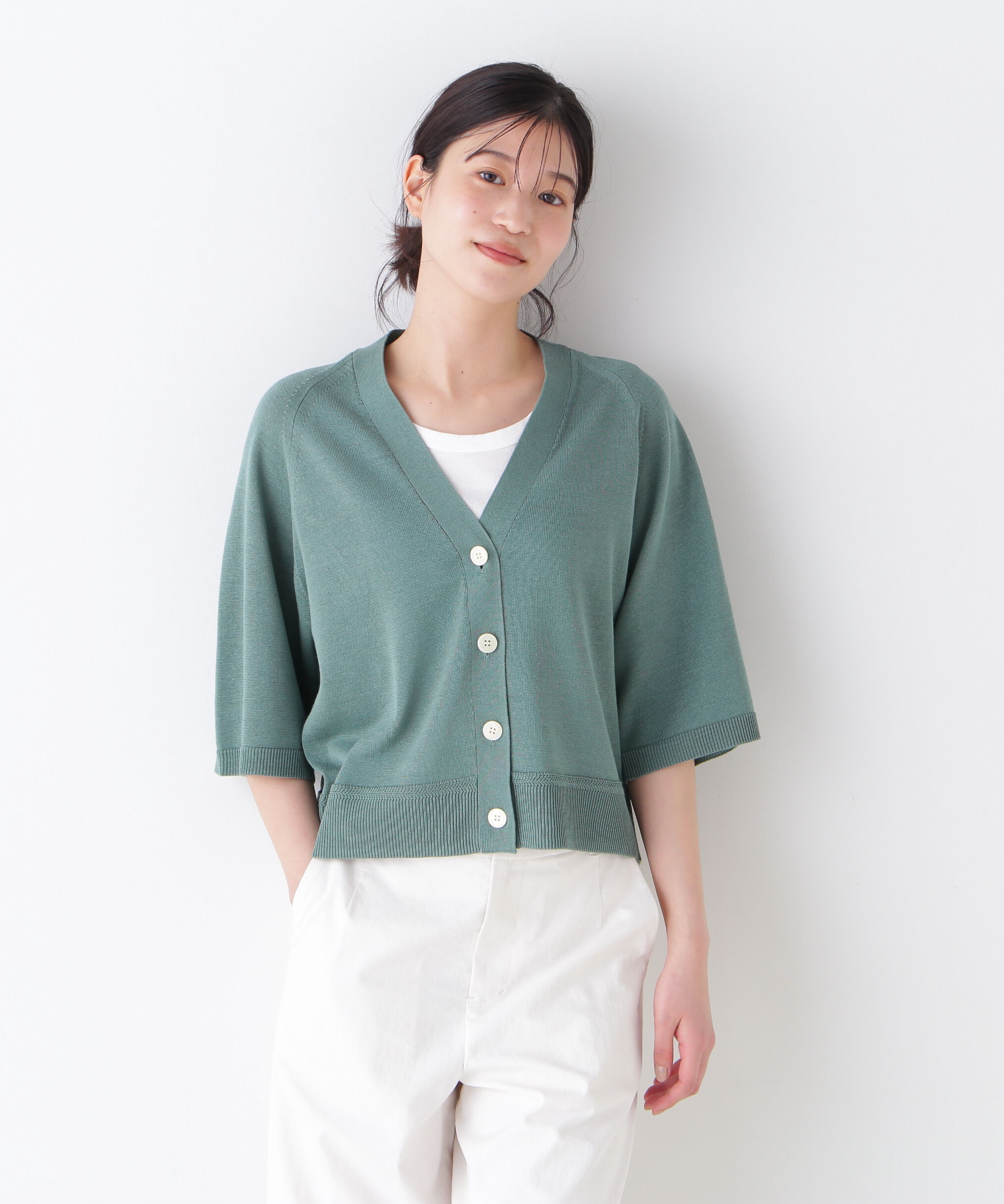  「◆ハイゲージギマラグランＶカーデ」|ニット・セーター|