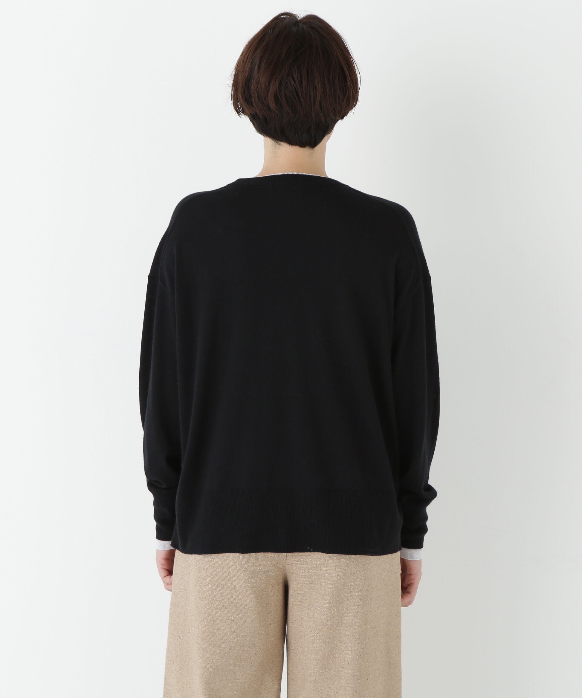  「◆ハイゲージバイカラーハイネックプルオーバー」|ニット・セーター|