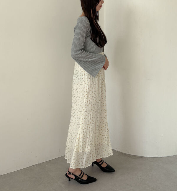 archives「シアーリブニットカーディガン&times;花柄キャミワンピースＳＥＴ」|ワンピース|