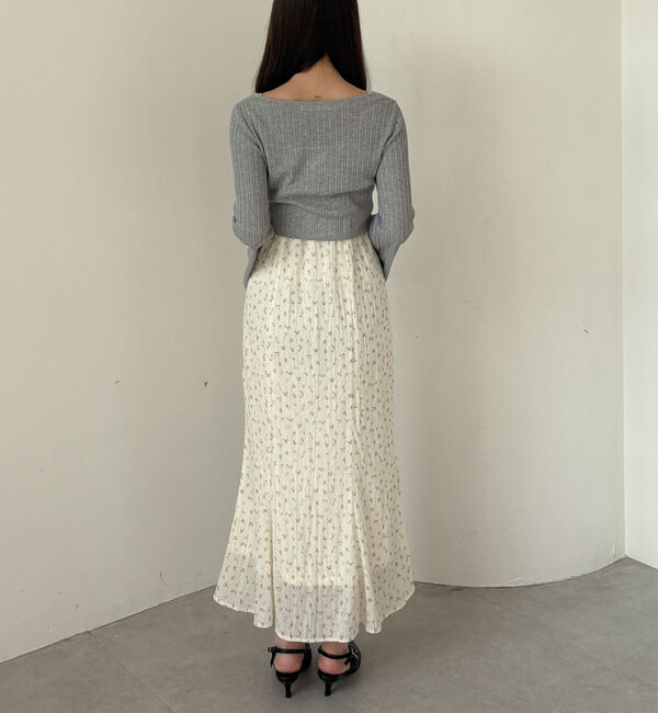 archives「シアーリブニットカーディガン&times;花柄キャミワンピースＳＥＴ」|ワンピース|