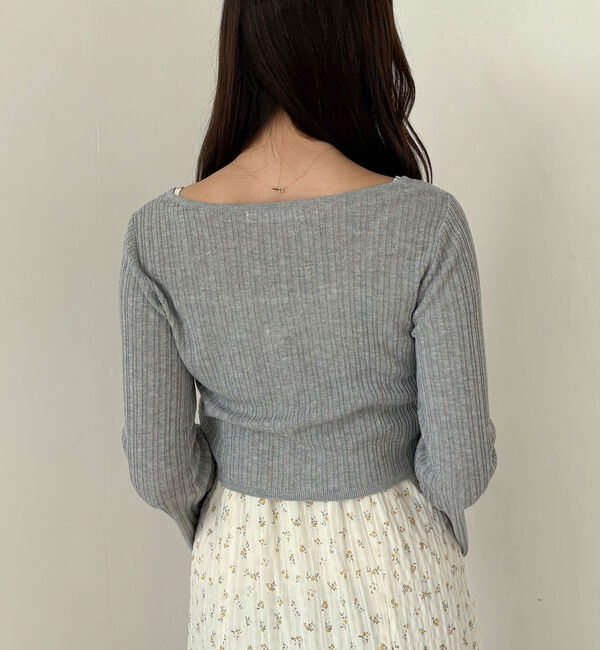 archives「シアーリブニットカーディガン&times;花柄キャミワンピースＳＥＴ」|ワンピース|