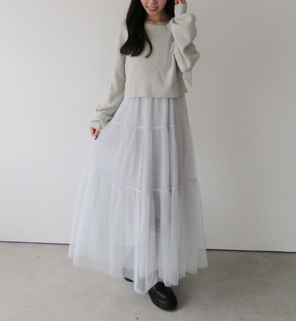 archives「肩リボンニットプルオーバー&times;チュールキャミワンピースＳＥＴ」|ワンピース|