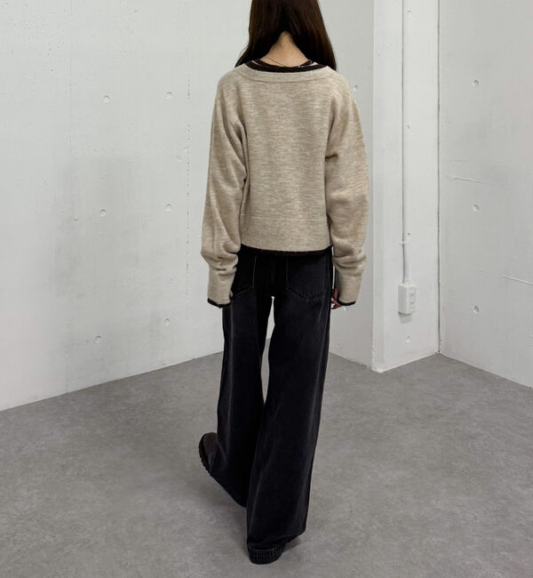 archives「レイヤードニットカーデアンサンブル」|カーディガン|