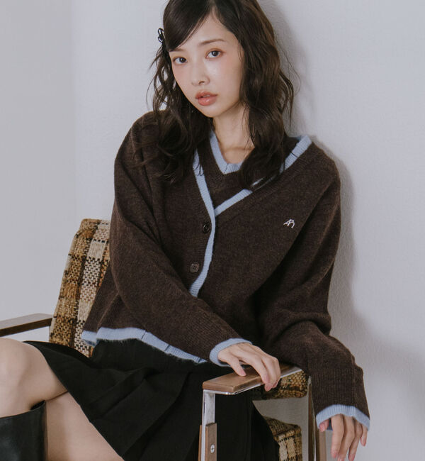 archives「レイヤードニットカーデアンサンブル」|カーディガン|BROWN