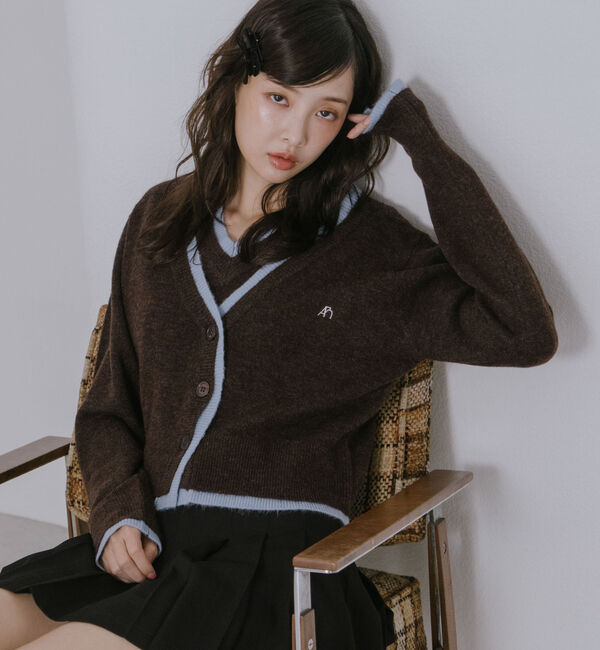 archives「レイヤードニットカーデアンサンブル」|カーディガン|