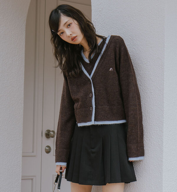 archives「レイヤードニットカーデアンサンブル」|カーディガン|