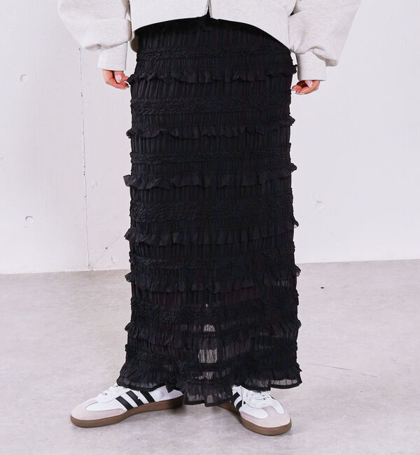 archives「シャーリングフリルタイトスカート」|スカート|