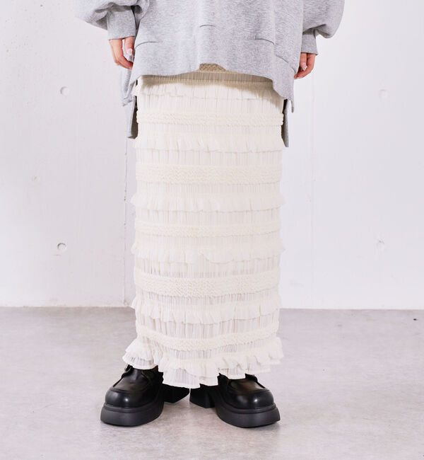 archives「シャーリングフリルタイトスカート」|スカート|