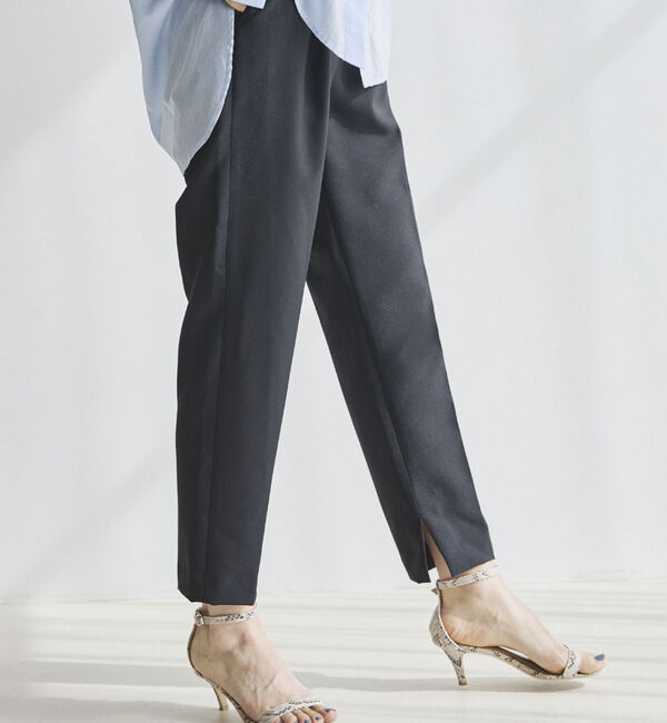 Doux archives「インスリットテーパードパンツ」|チノ|BLACK