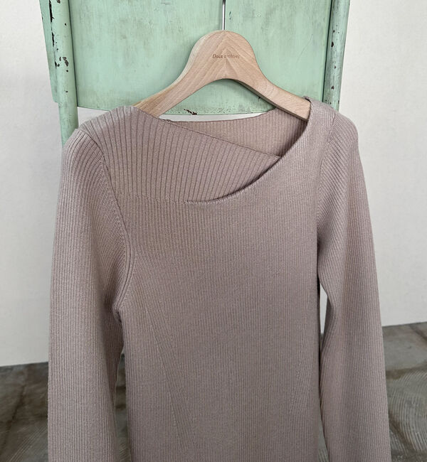 Doux archives「ニュアンスネックリブニット」|ニット・セーター|