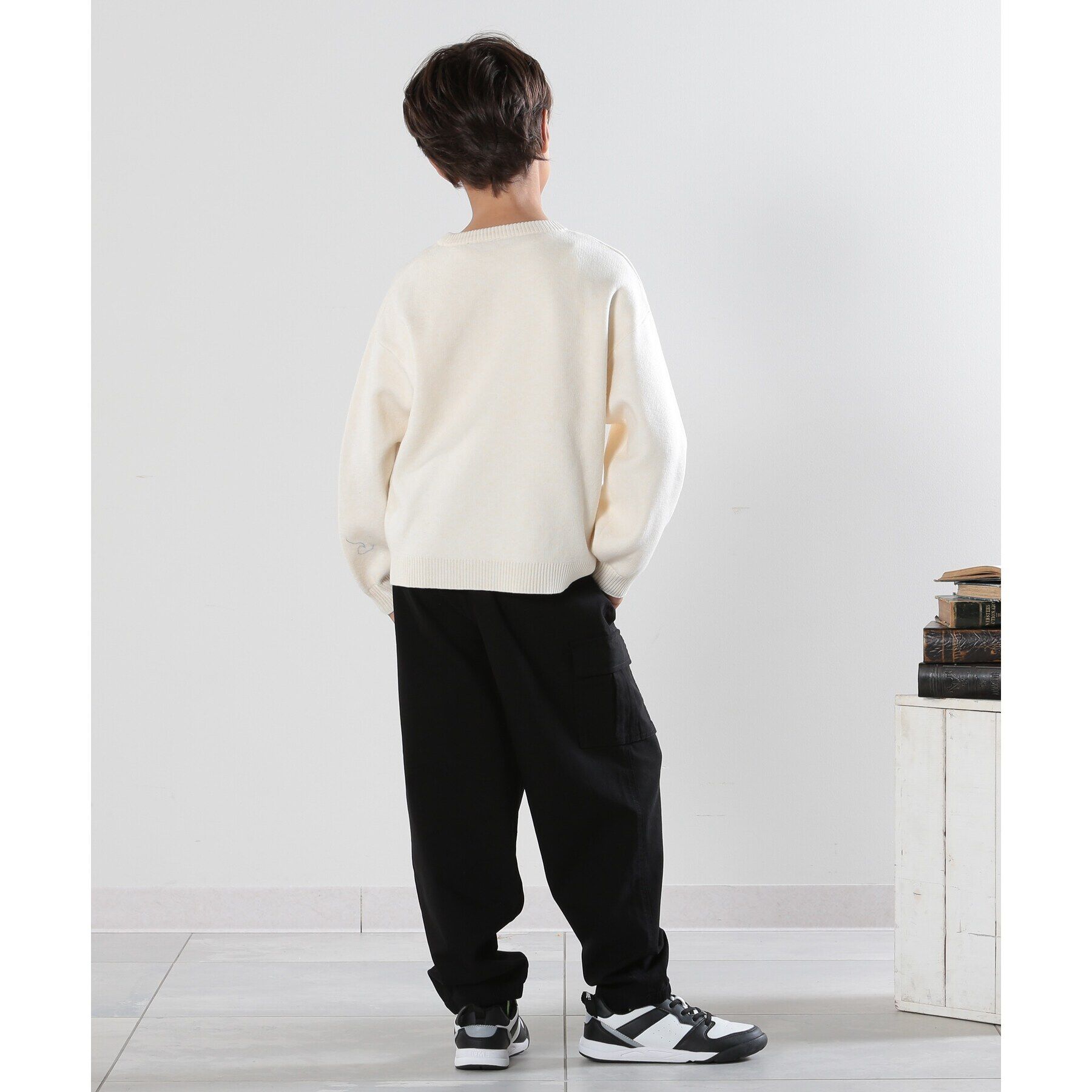 SHOO･LA･RUE「【110-140cm/リンク/男女兼用】アニマルモチーフニット」|ニット・セーター|