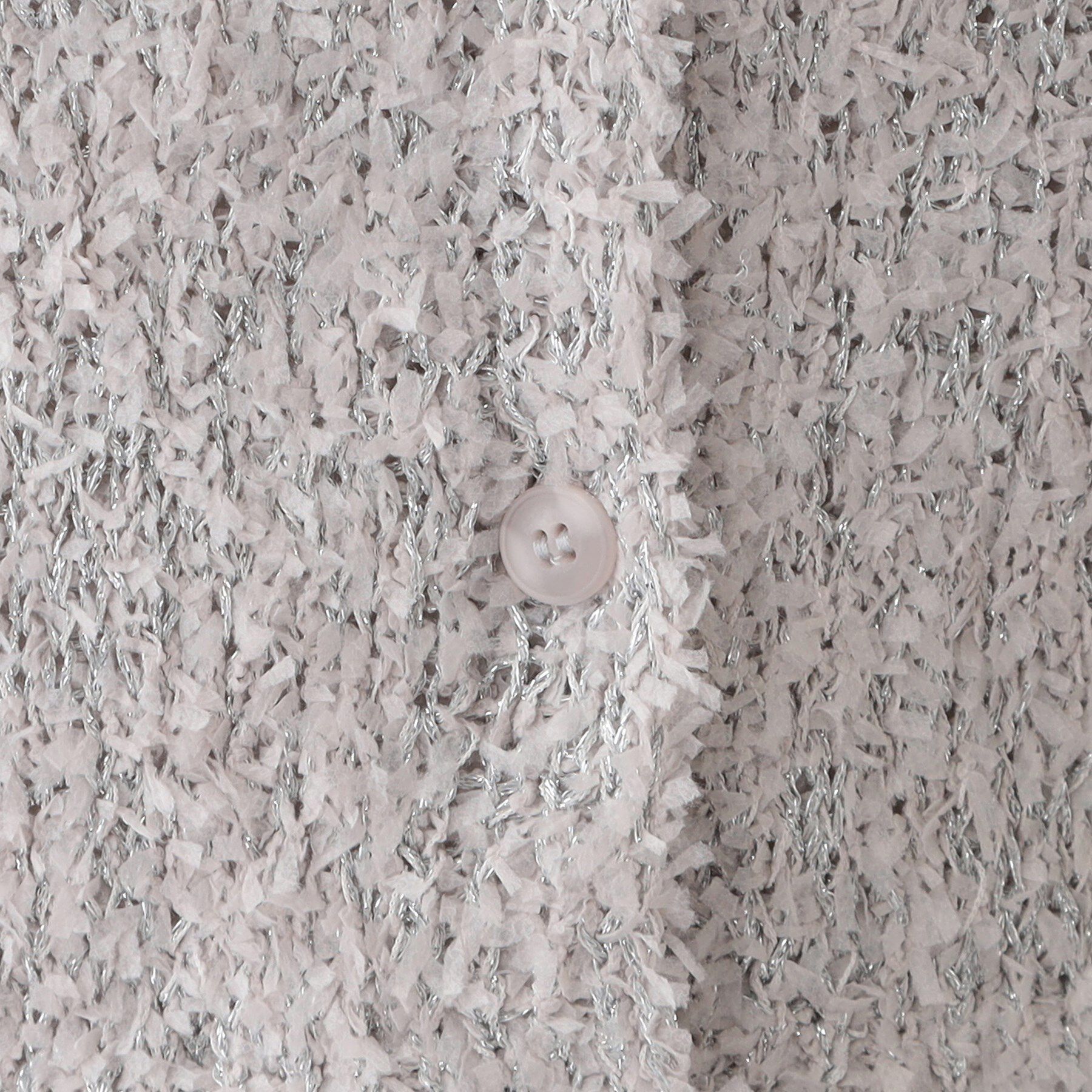 SHOO･LA･RUE「【S-LL】ふわふわ軽やかラメニットカーディガン」|カーディガン|