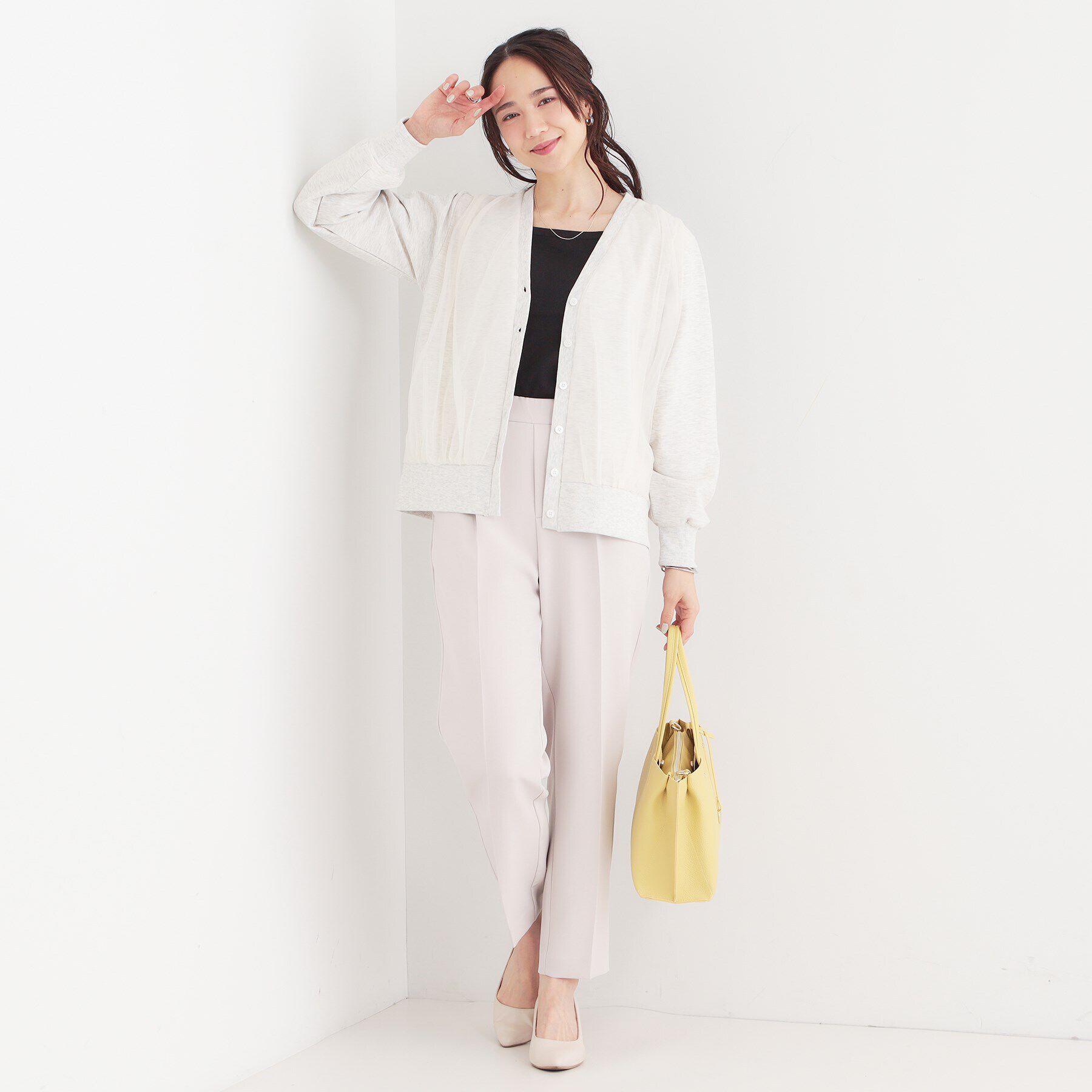 SHOO･LA･RUE「【S-LL】チュールレイヤードカーディガン」|カーディガン|