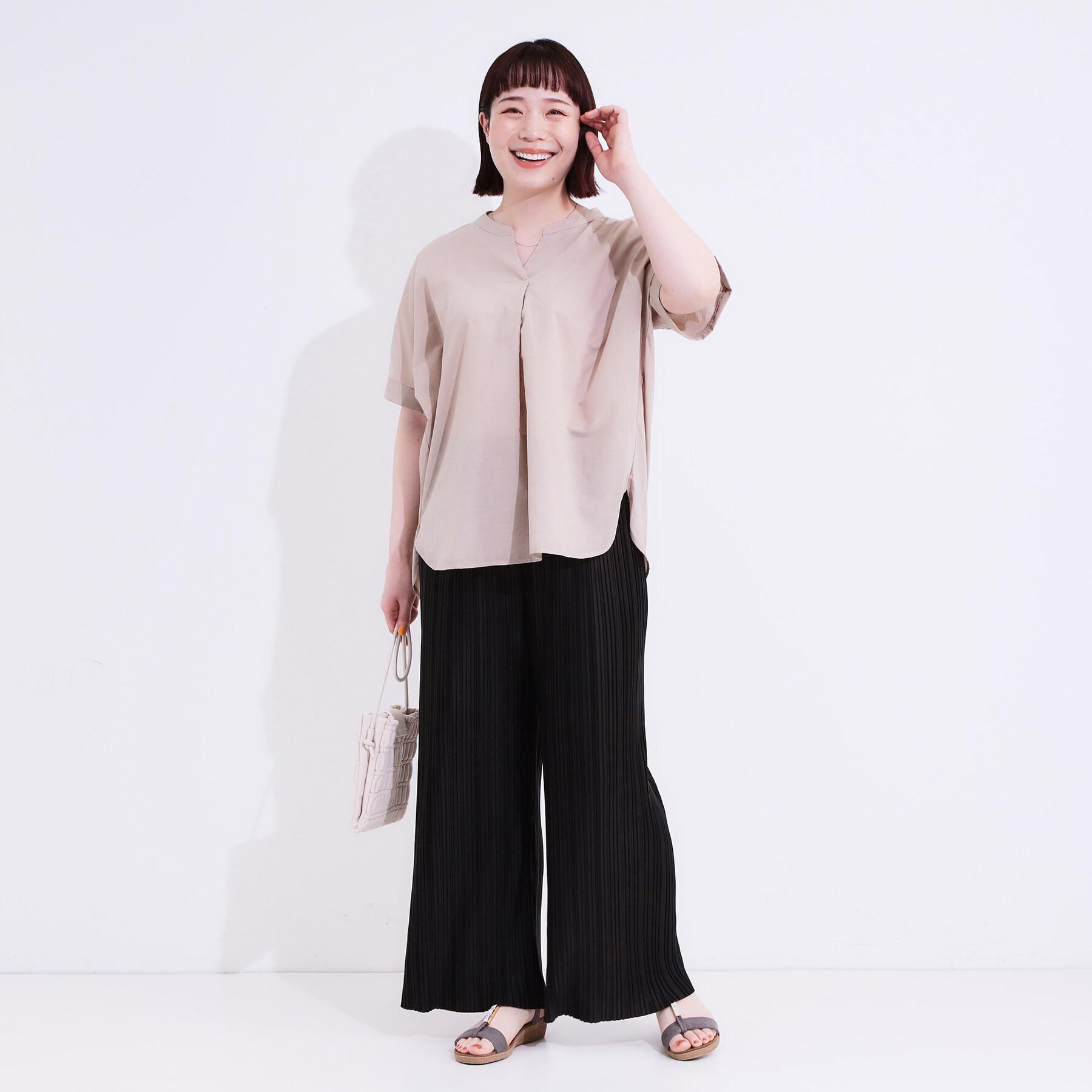 SHOO･LA･RUE「【洗える】楽してほっそり見え カットプリーツパンツ」|その他|