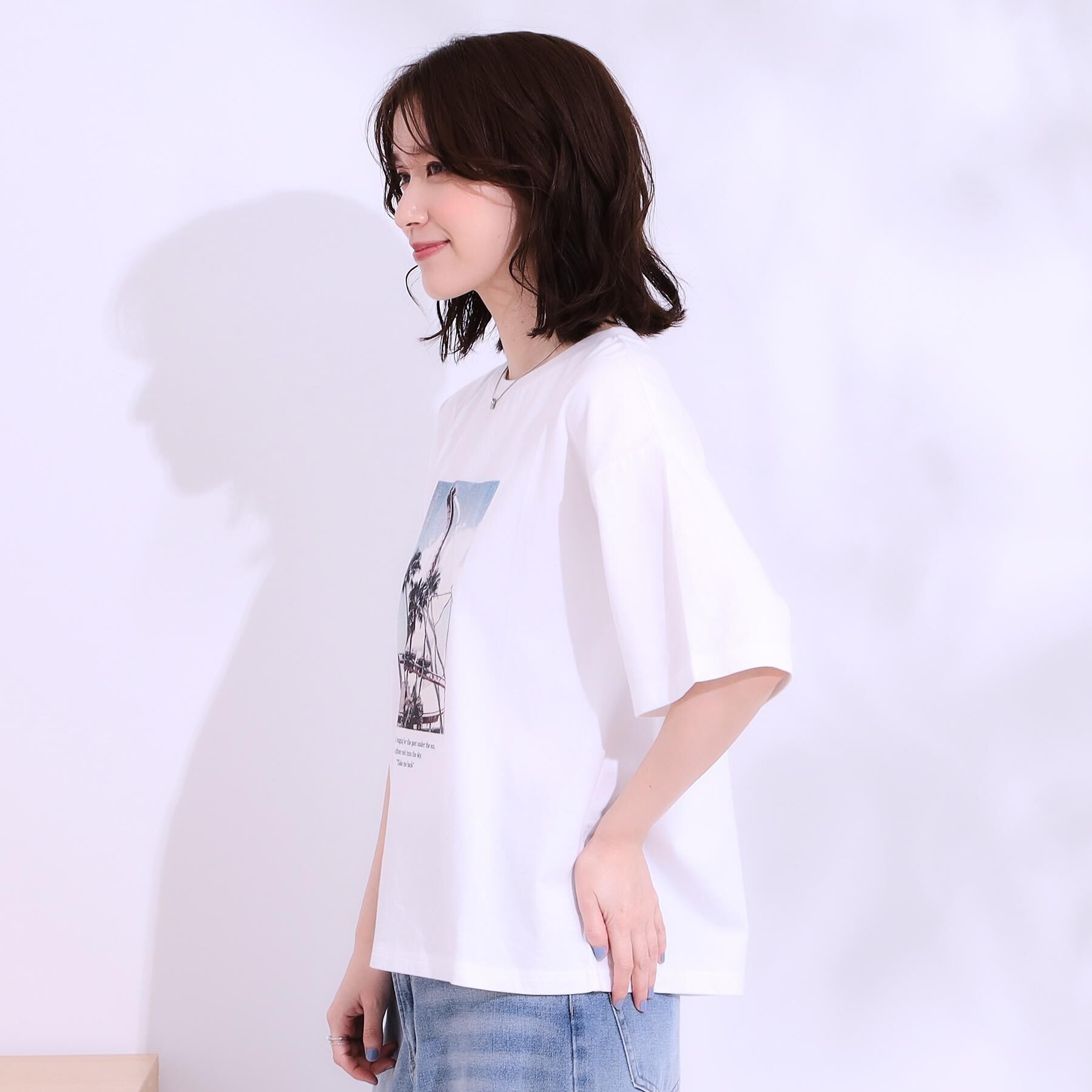 SHOO･LA･RUE「【選べる4柄】コットンプリントロゴTシャツ」|Tシャツ・カットソー|