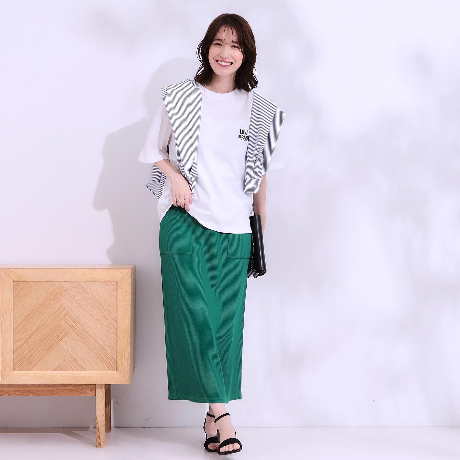 SHOO･LA･RUE「【選べる4柄】コットンプリントロゴTシャツ」|Tシャツ・カットソー|