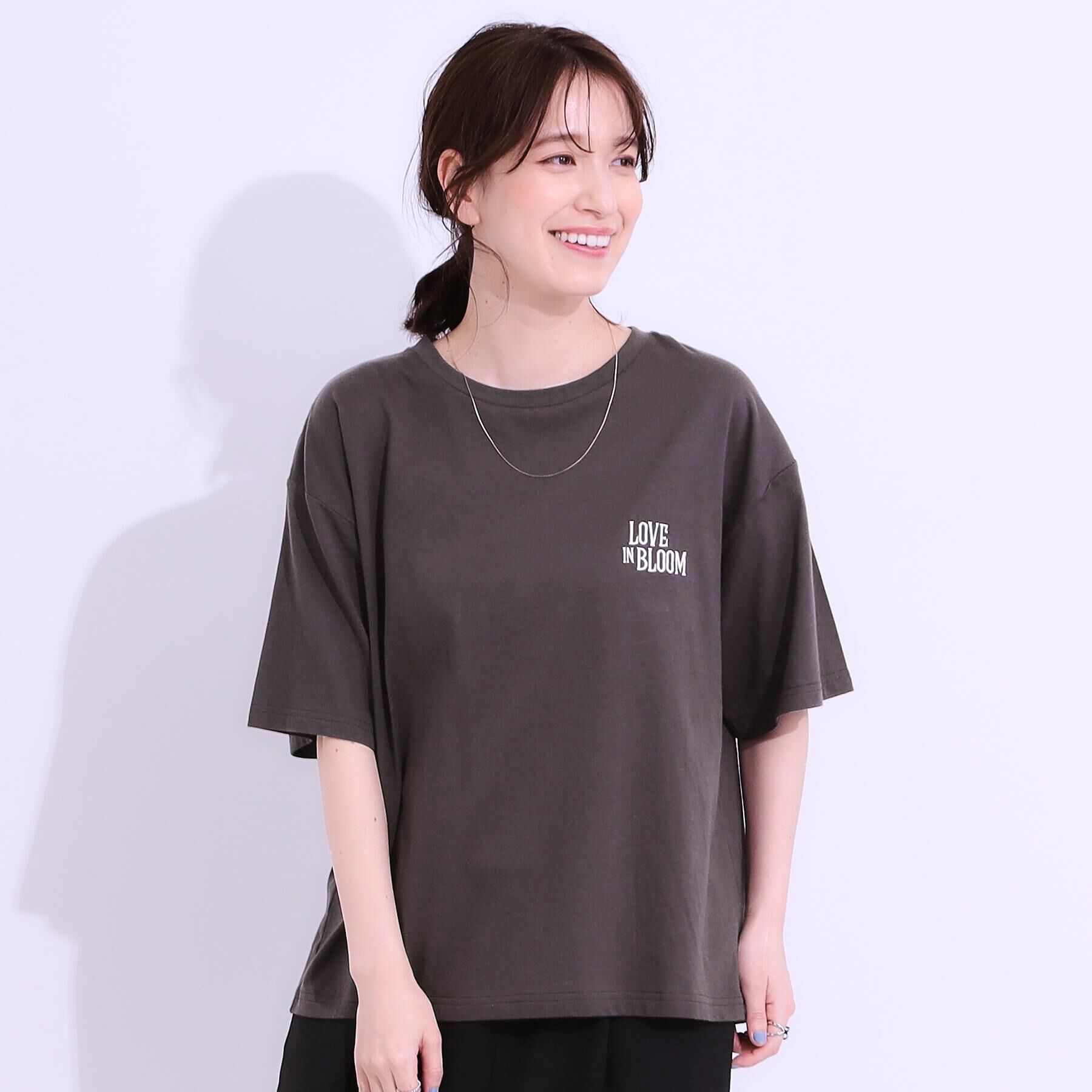 SHOO･LA･RUE「【選べる4柄】コットンプリントロゴTシャツ」|Tシャツ・カットソー|