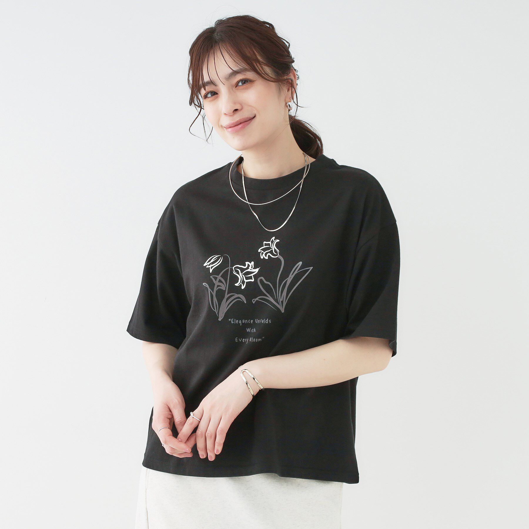 SHOO･LA･RUE「【選べる4柄】コットンプリントロゴTシャツ」|Tシャツ・カットソー|