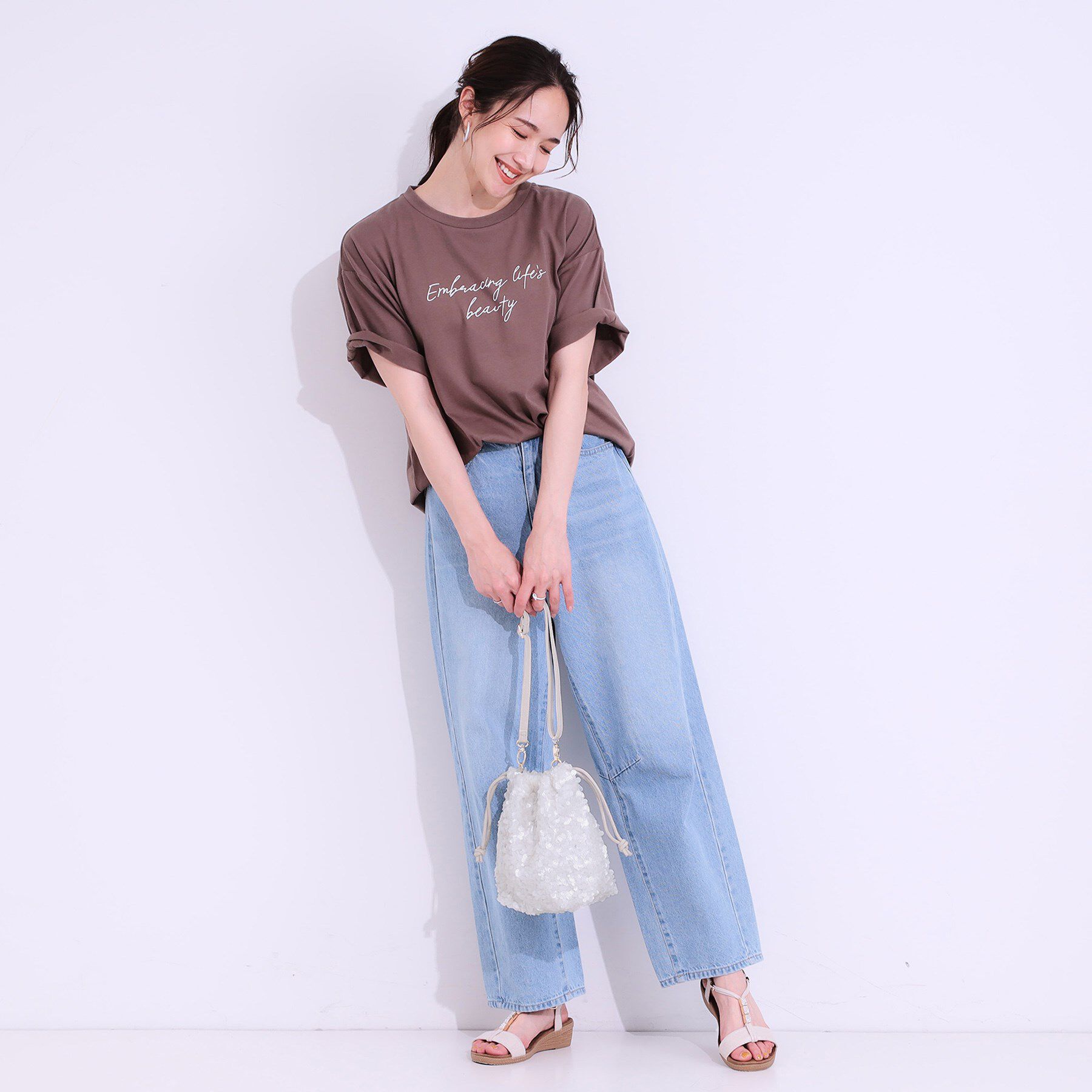 SHOO･LA･RUE「スパンコール巾着ショルダーバッグ」|ショルダー・メッセンジャー|