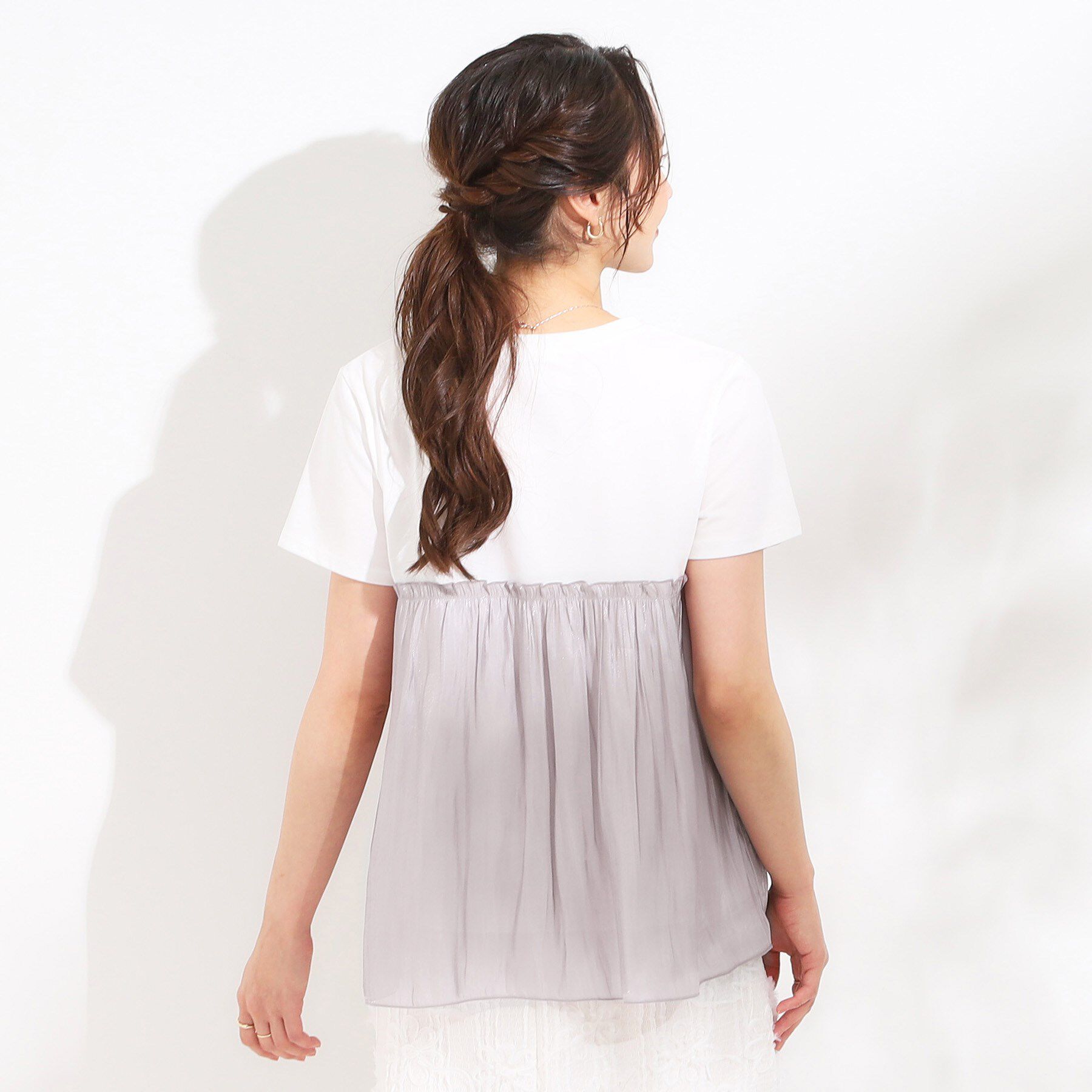 SHOO･LA･RUE「【S-LL/ひんやり】インせず決まる ビスチェ風ドッキングトップス」|Tシャツ・カットソー|