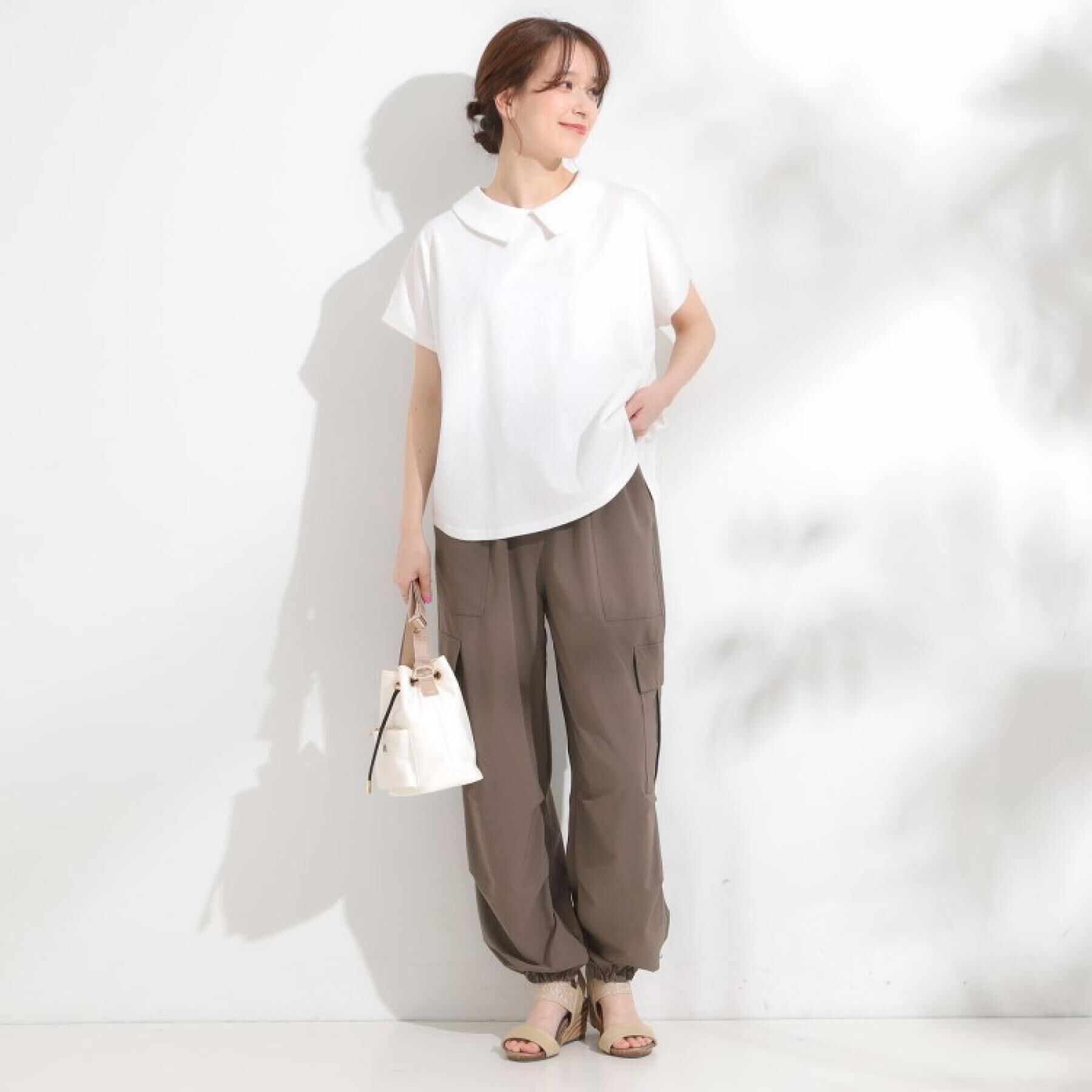 SHOO･LA･RUE「【S-LL】ゆるっと楽ちん さらさらカーゴジョガーパンツ」|その他|