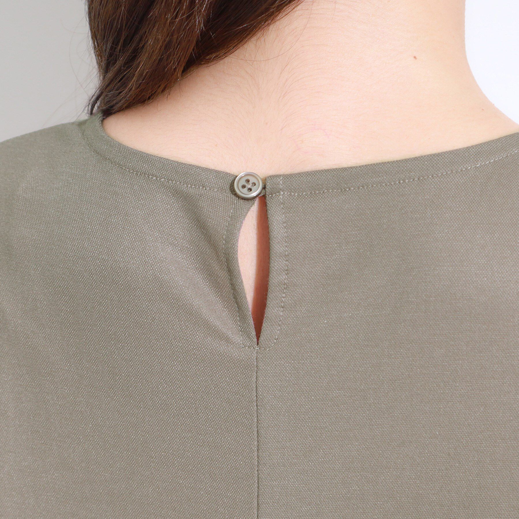 SHOO･LA･RUE「【S-LL/ひんやり/体型カバー】さらりと着られる バイカラーAラインワンピース」|ワンピース|