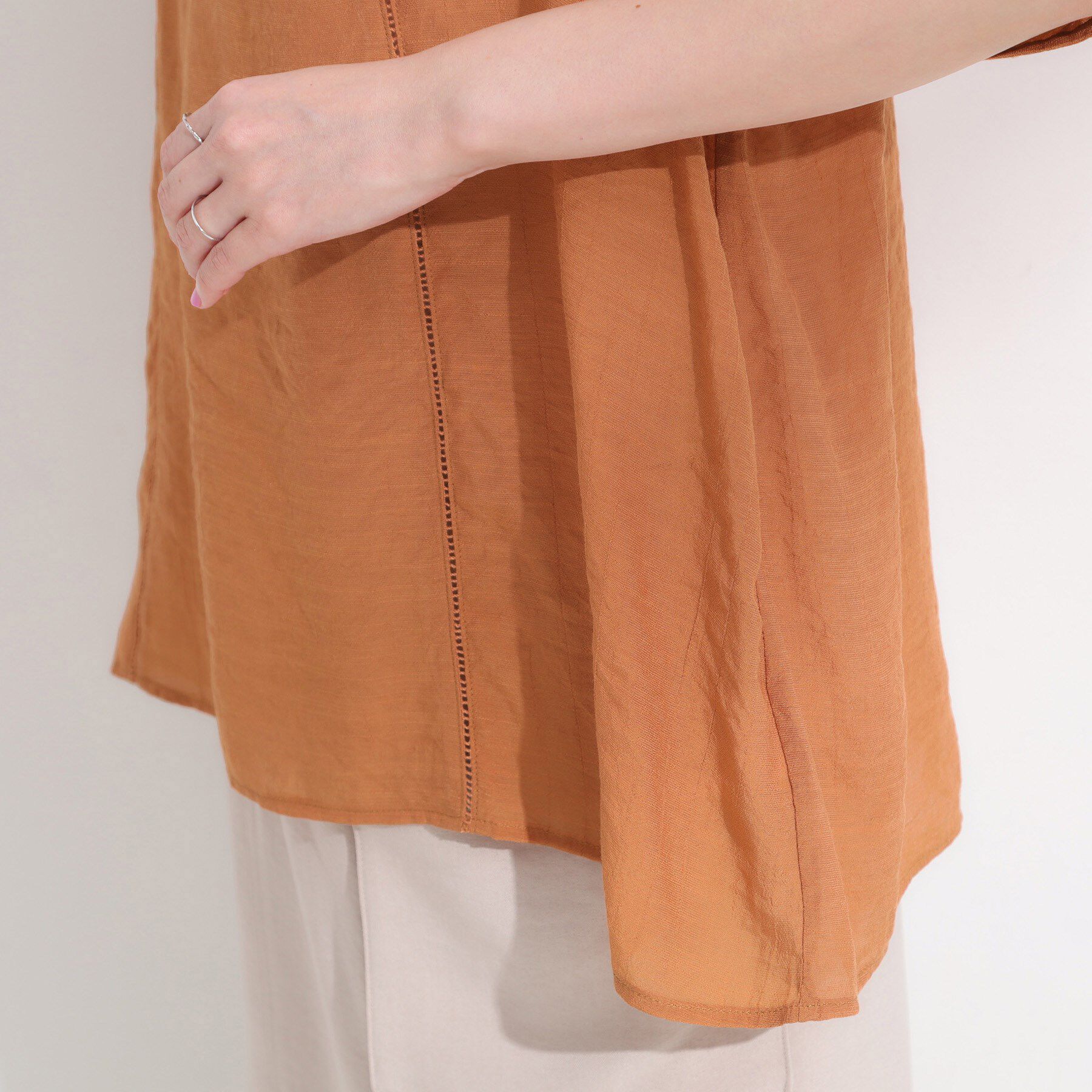 SHOO･LA･RUE「【S-LL/2点セット】リボン使いがアクセント はしごレースブラウス＋タンクトップ」|その他|