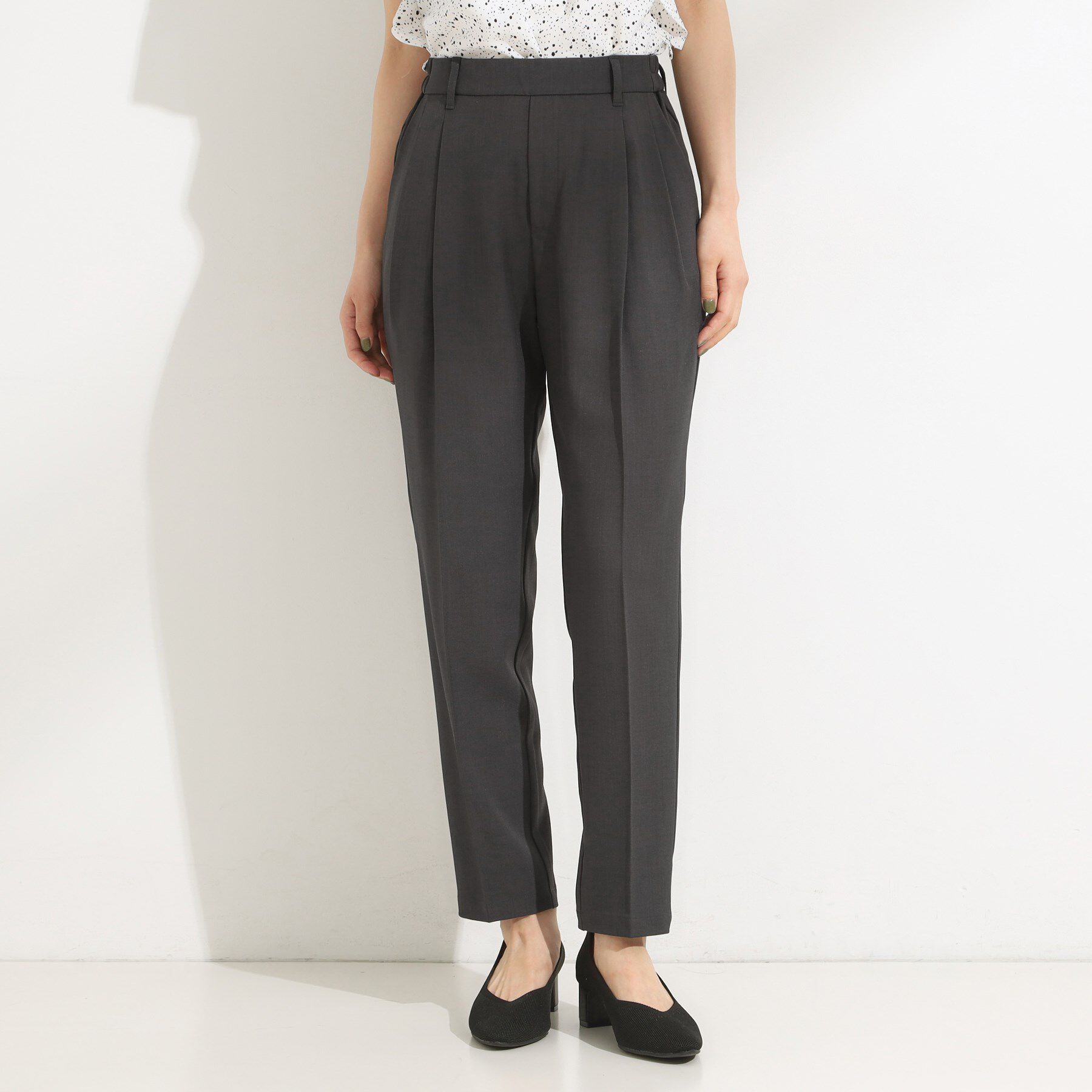 SHOO･LA･RUE「【洗濯機可】きれいめにもカジュアルにも 麻調テーパードパンツ」|その他|