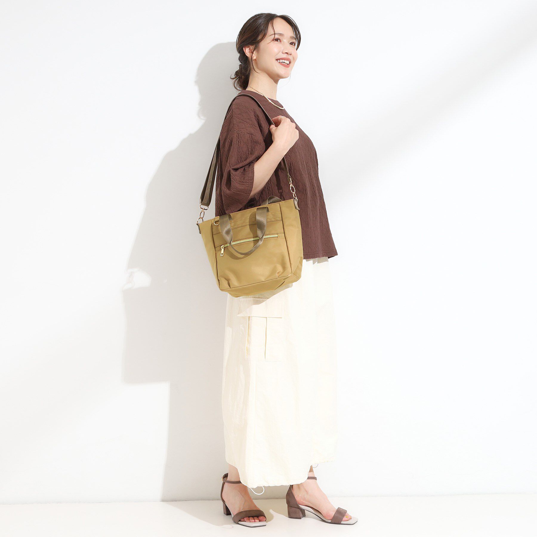 SHOO･LA･RUE「【撥水】フロントファスナーポケットトートバッグ【2WAY】」|トートバッグ|