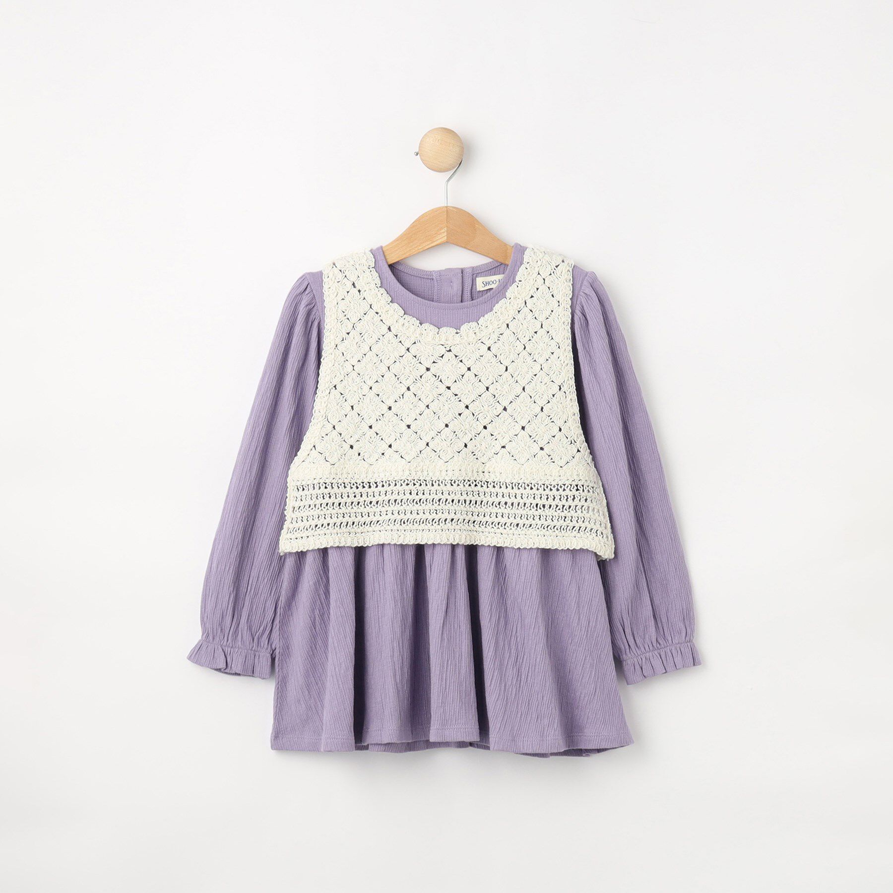 SHOO･LA･RUE「【2点セット】カギ編みベスト＋チュニックセット」|チュニック|