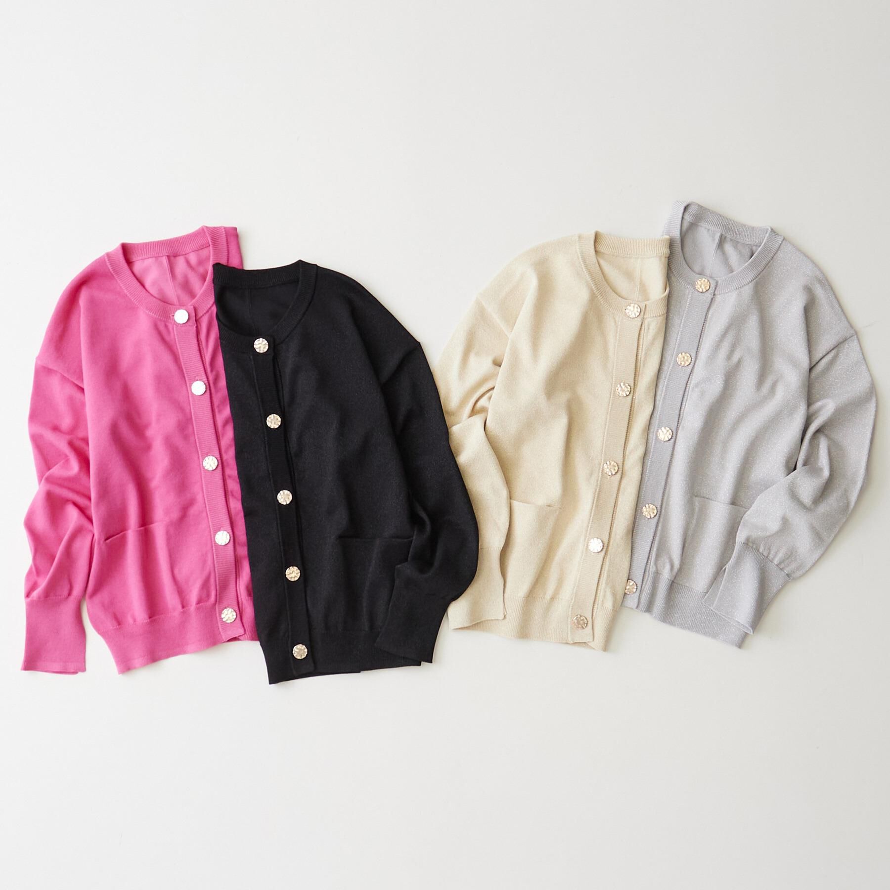 SHOO･LA･RUE「【洗える/S-LL/アンサンブル可】大人フェミニン さらっとタッチのニットカーディガン」|カーディガン|