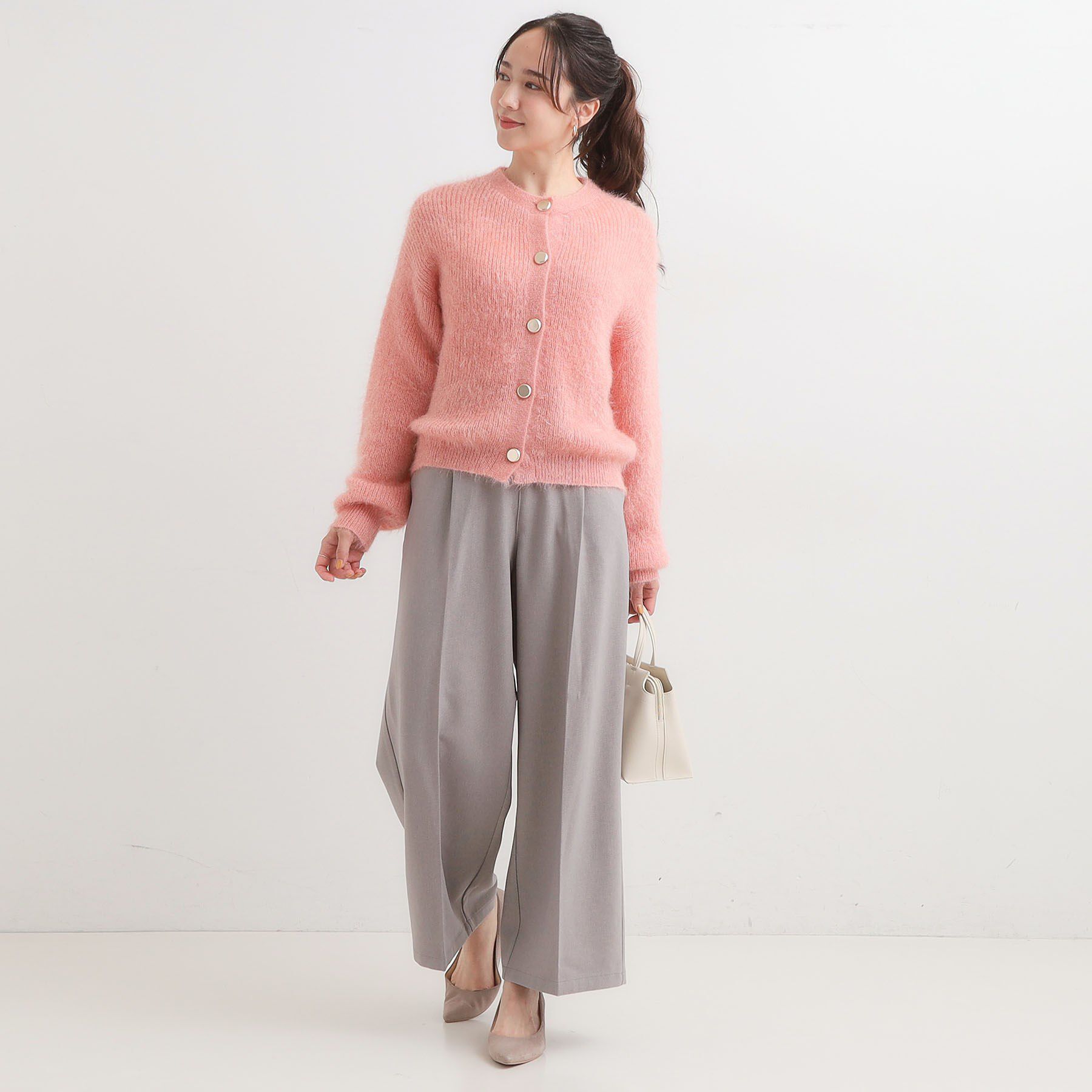 SHOO･LA･RUE「【着丈選べる】大人のきれいめスタイルに ウールフィール ワイドパンツ」|その他|