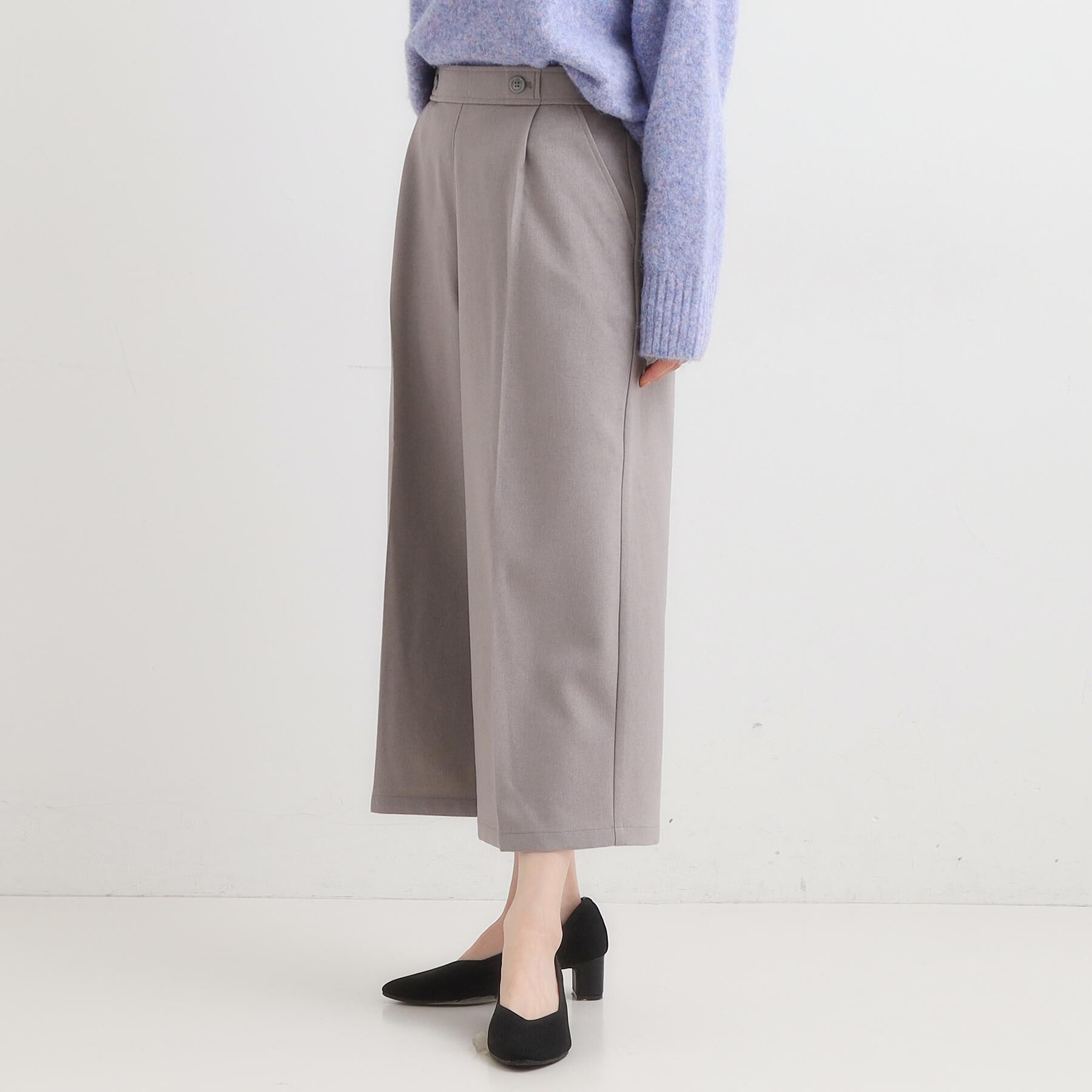 SHOO･LA･RUE「【着丈選べる】大人のきれいめスタイルに ウールフィール ワイドパンツ」|その他|