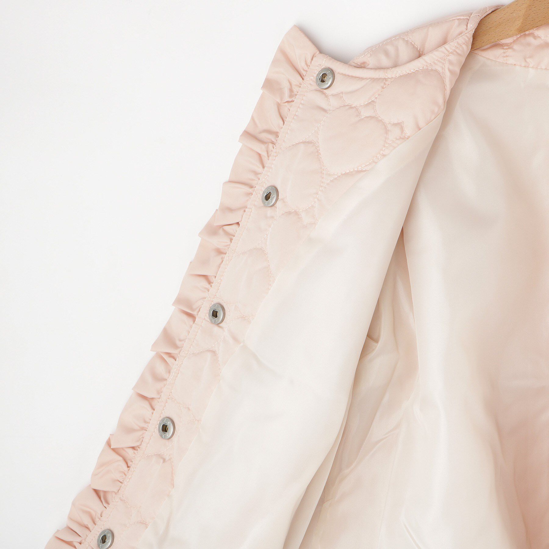 SHOO･LA･RUE「【100-150cm】ハートキルトノーカラーブルゾン」|ブルゾン・スタジャン|