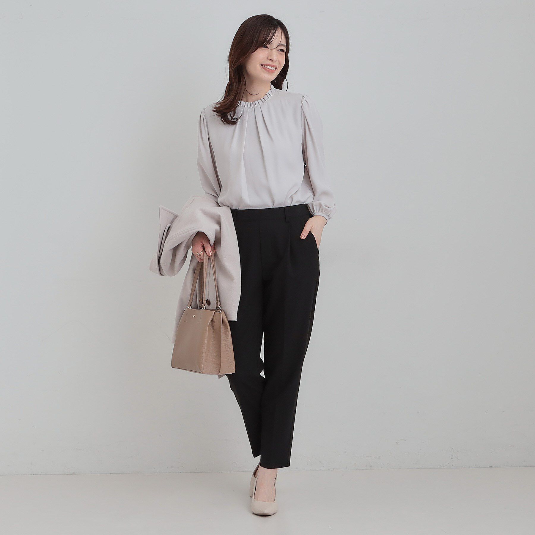 SHOO･LA･RUE「【洗濯機可/S-LL】美脚見え あったか裏起毛 テーパードパンツ」|その他|