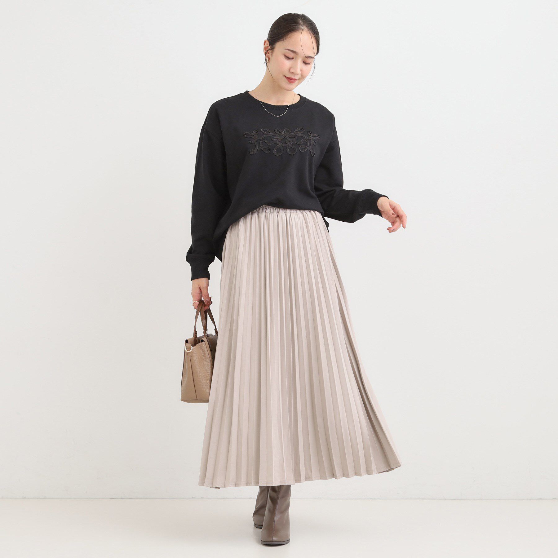 SHOO･LA･RUE「コード刺繍ミニ裏毛トップス」|Tシャツ・カットソー|