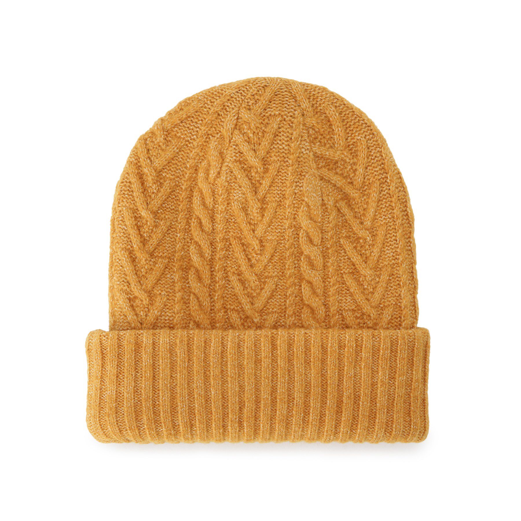 SHOO･LA･RUE「リバーシブルニット帽」|ニット帽|マスタード(033)
