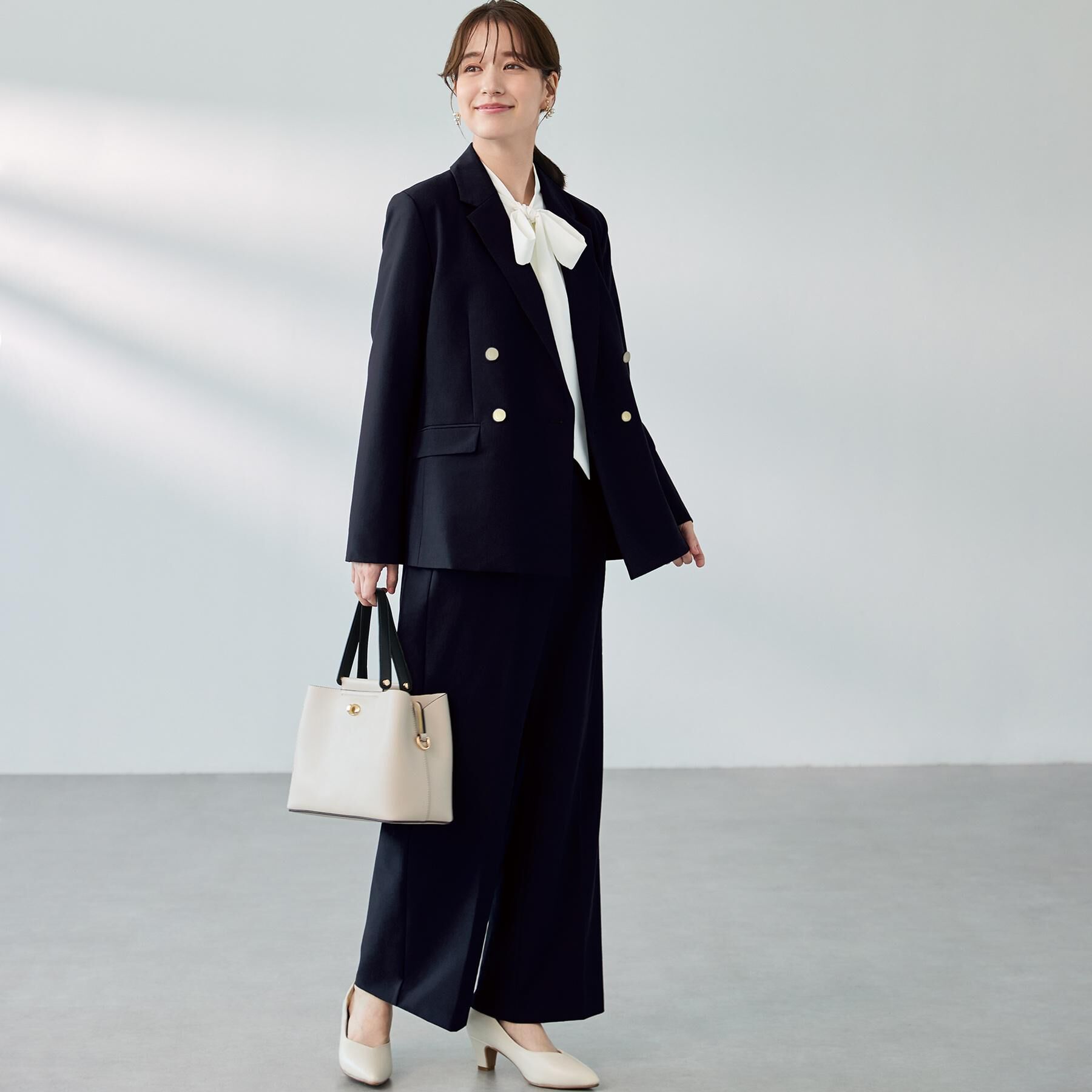 SHOO･LA･RUE「【セットアップ可能】サラっと軽やか ワイドストレートパンツ」|その他|