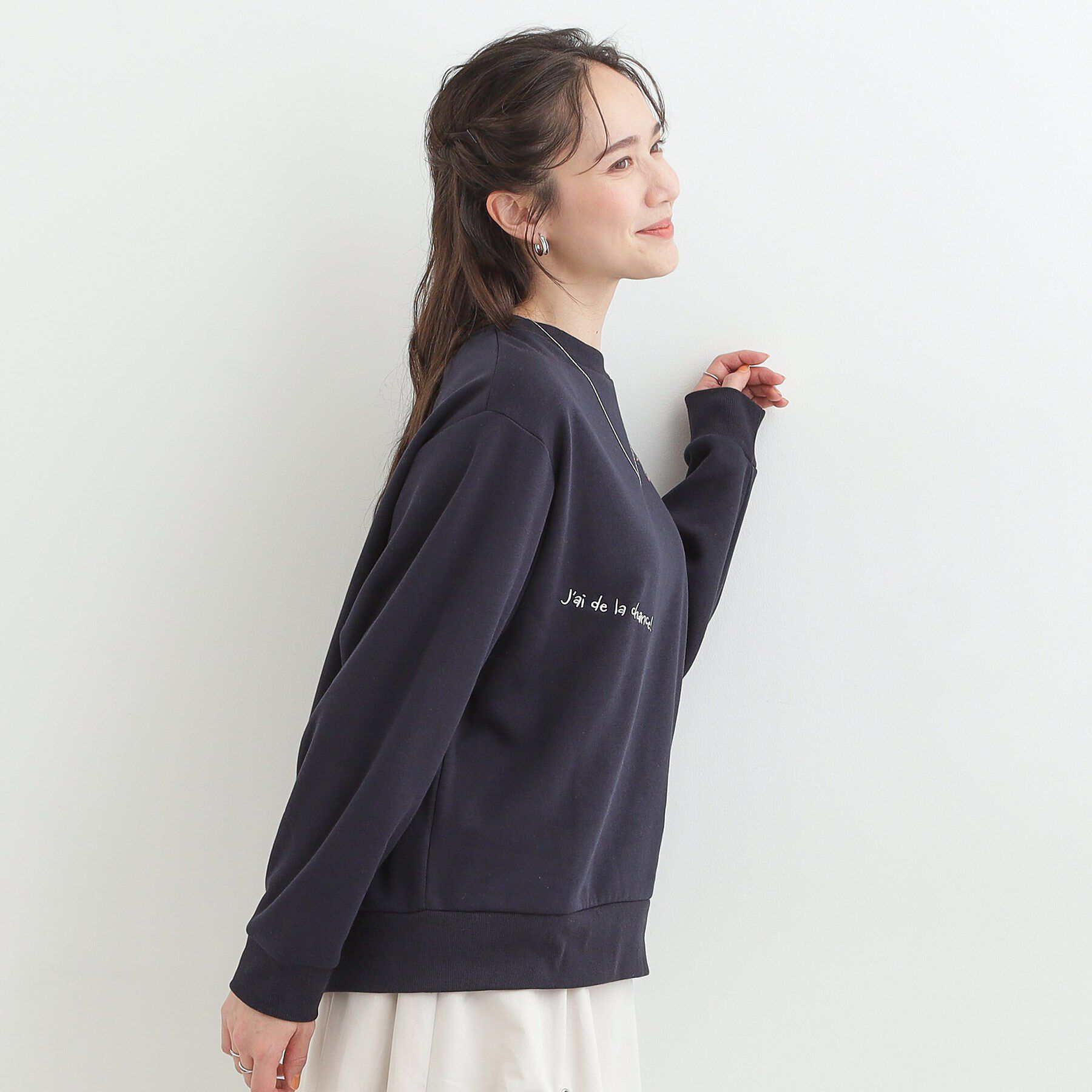 SHOO･LA･RUE「【洗濯機可】小さ目刺繍で大人見え アソート裏起毛スウェット」|パーカー|