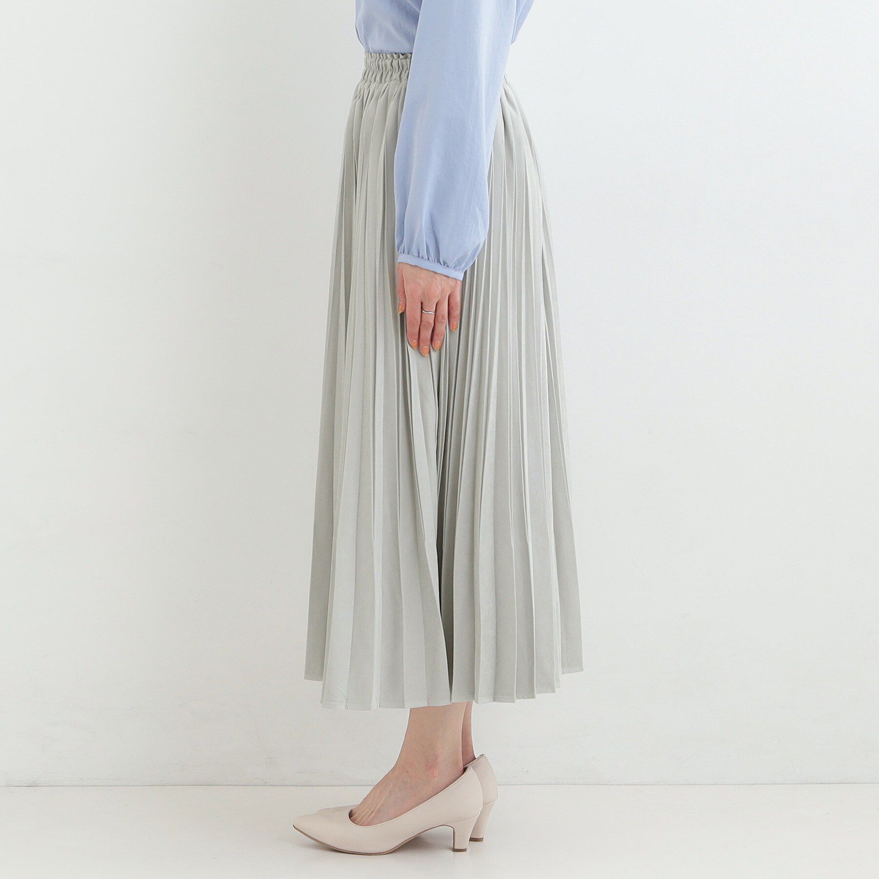 SHOO･LA･RUE「スウェードライクプリーツスカート」|スカート|