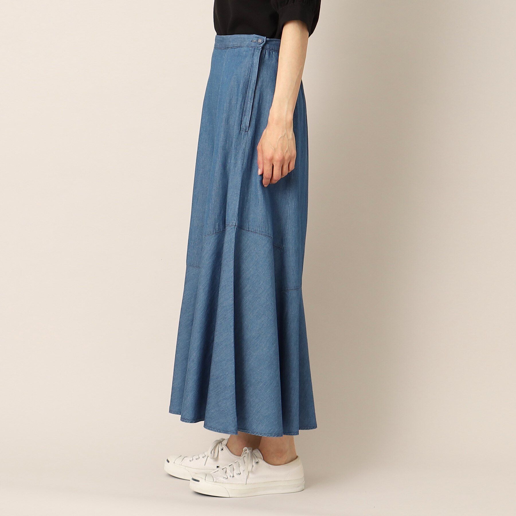 Dessin「綿麻デニム切替スカート」|スカート|