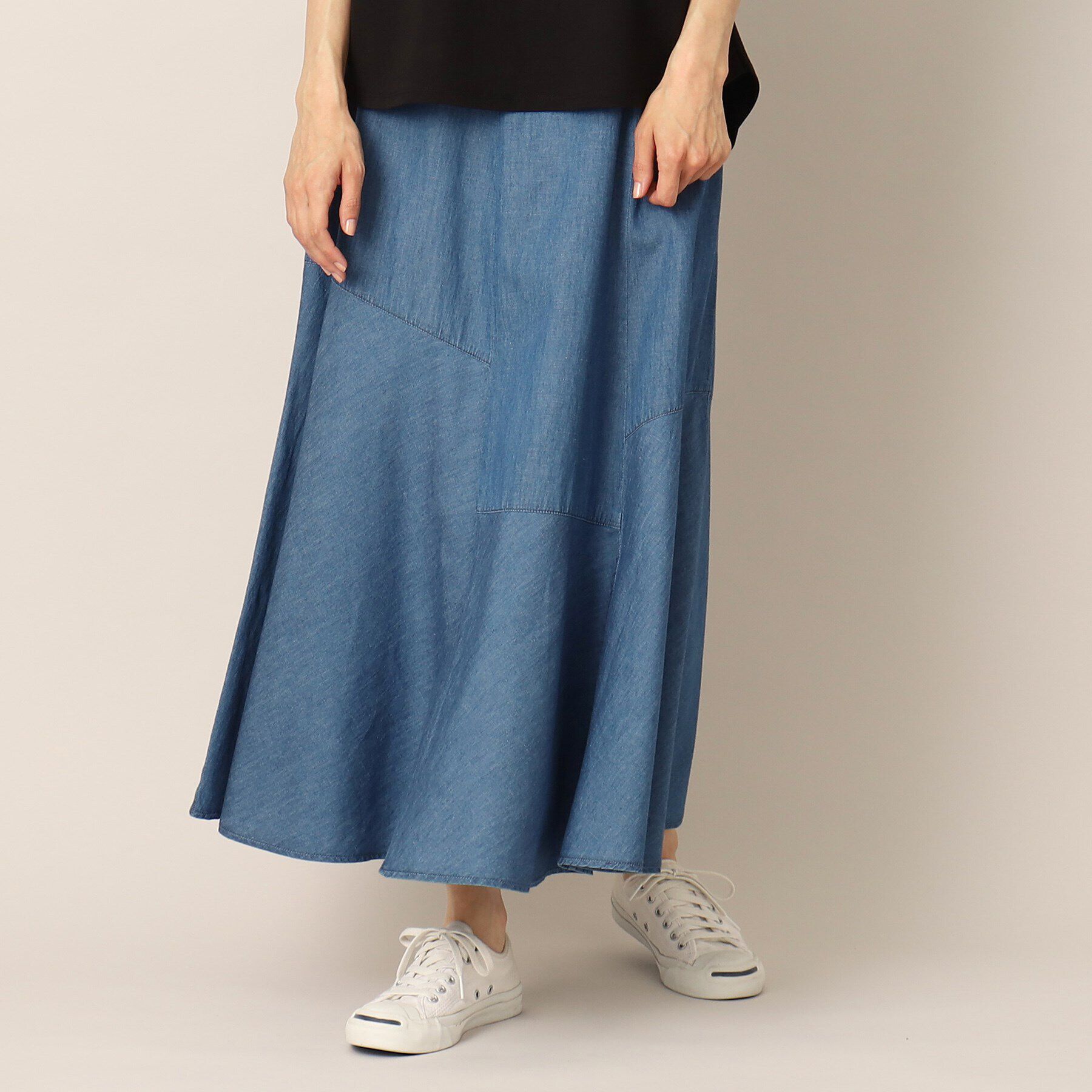 Dessin「綿麻デニム切替スカート」|スカート|