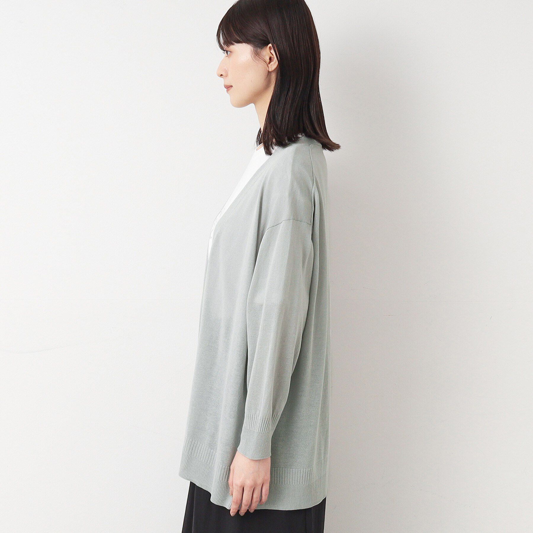 Dessin「【洗える】ボタンレスカーディガン」|カーディガン|