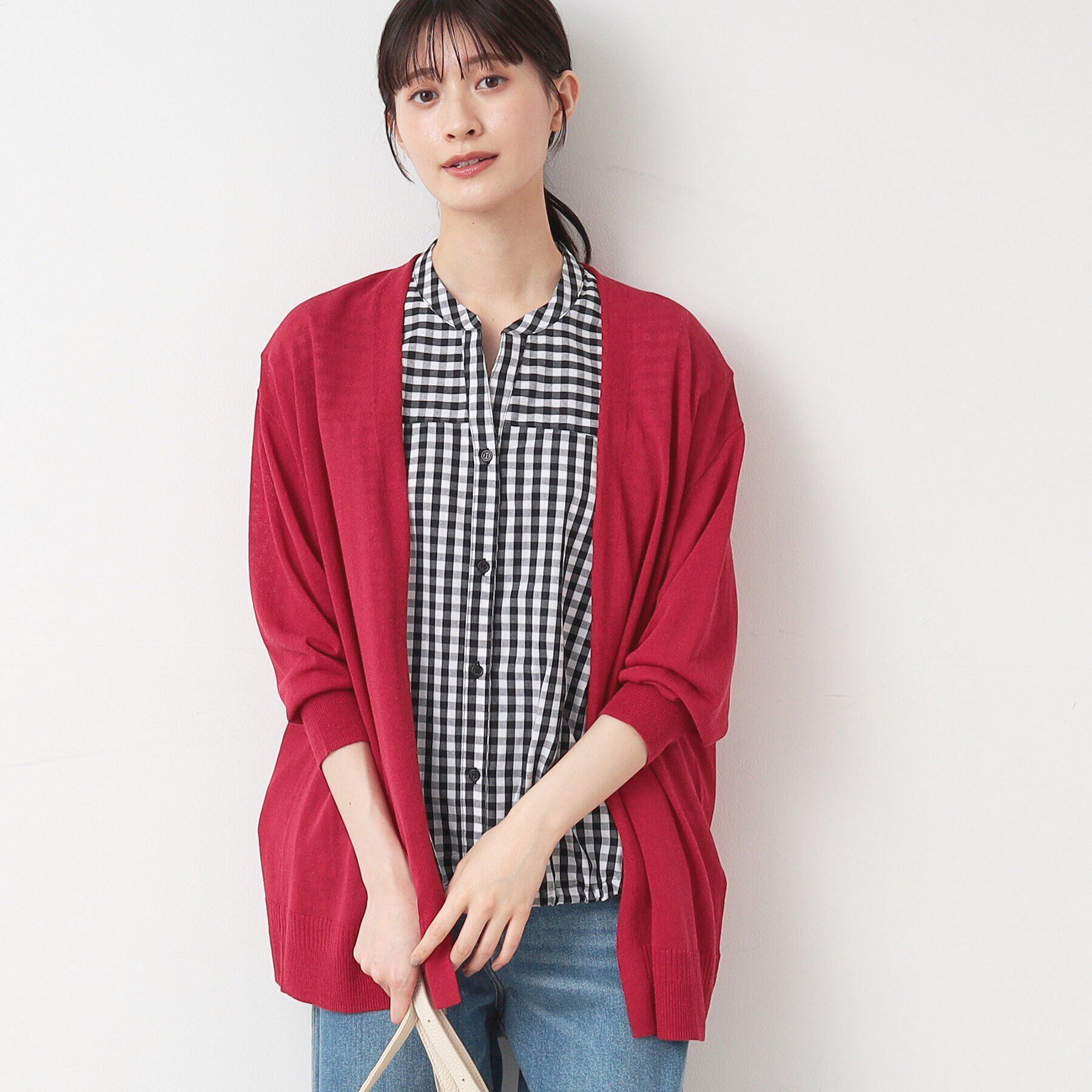 Dessin「【洗える】ボタンレスカーディガン」|カーディガン|