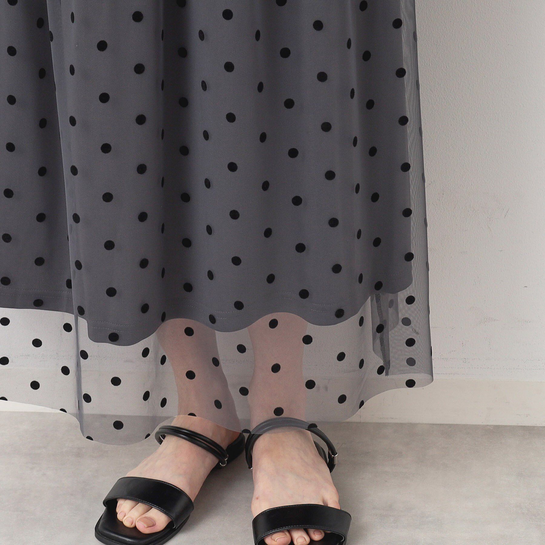 Dessin「【ウエストゴム・洗える】チュールスカート」|スカート|